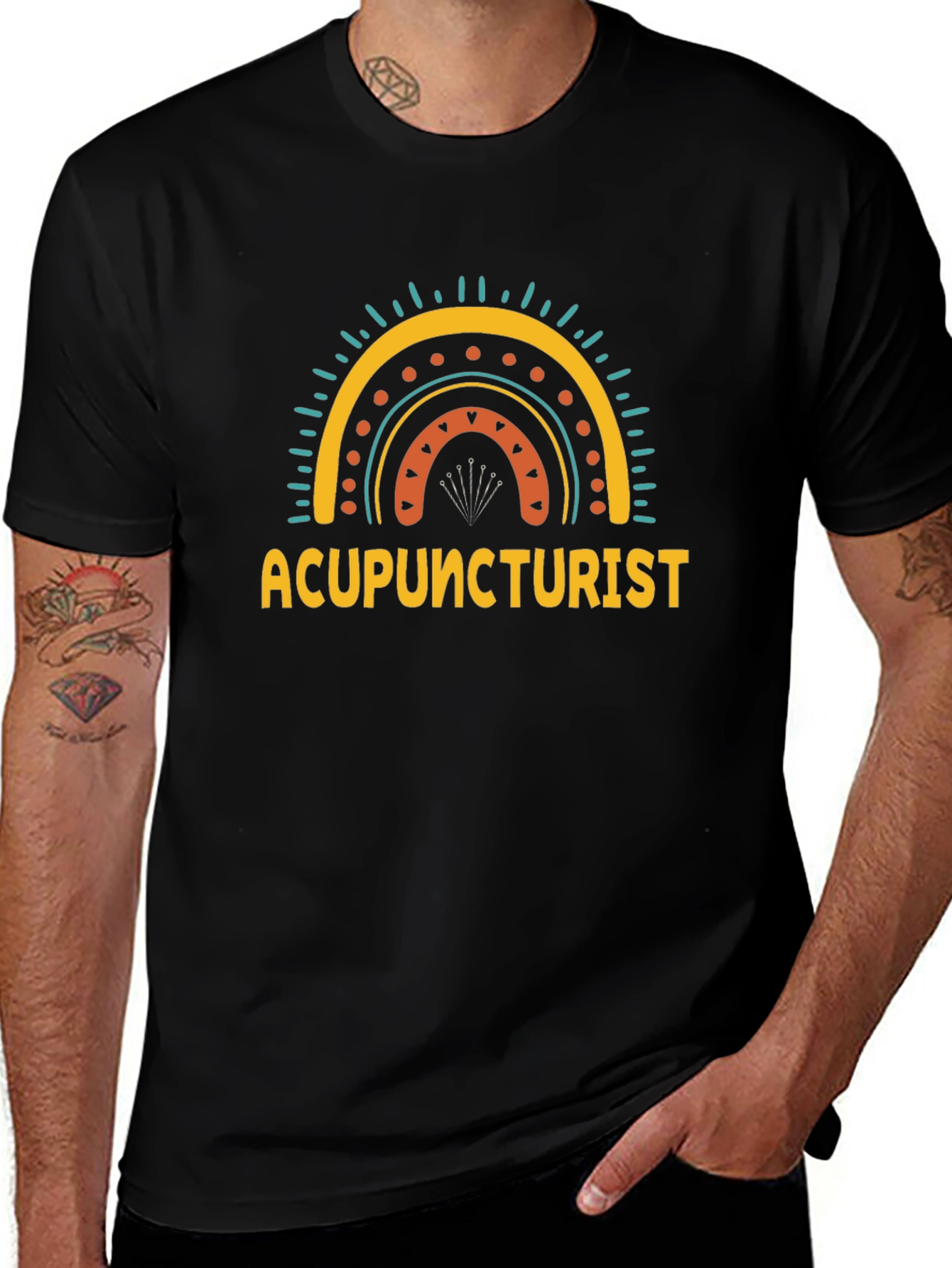 Acupuncturist Rainbow Graphic Tee