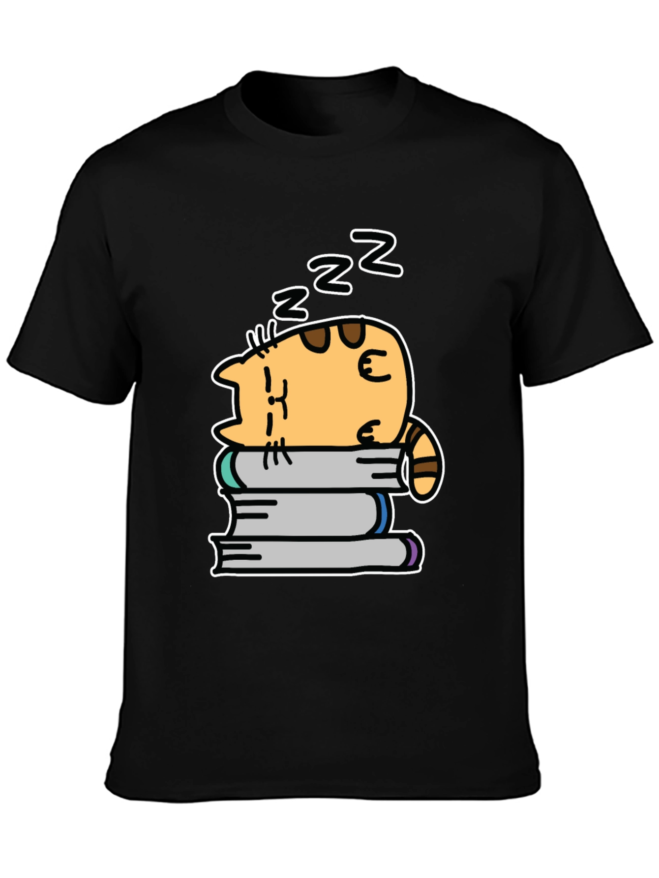 Cute Cat Nap T-Shirt - Unisex Black Tee
