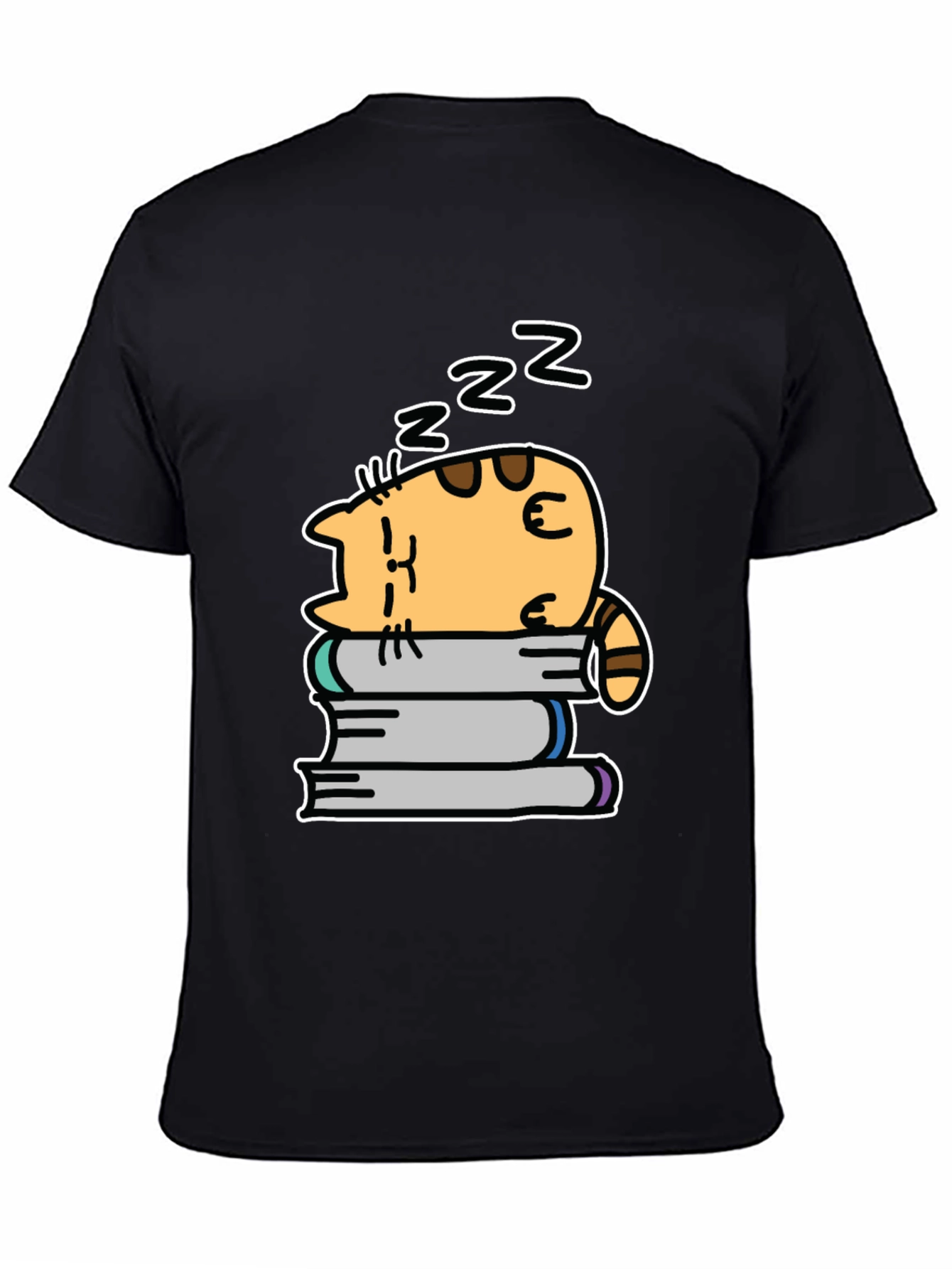 Cute Cat Nap T-Shirt - Unisex Black Tee