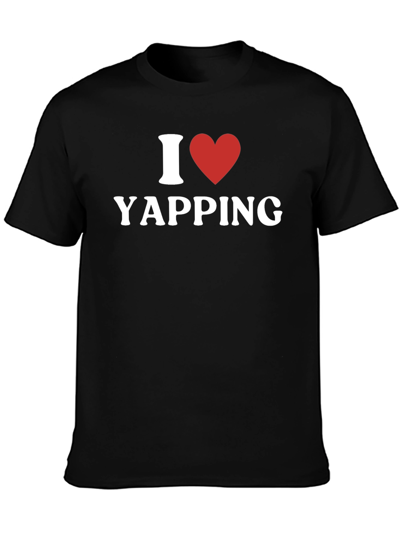 I Heart Yapping Black T-Shirt