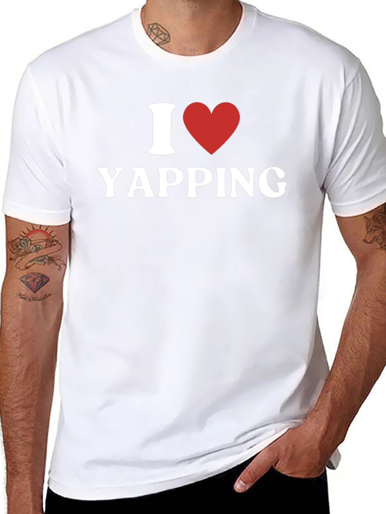 I Heart Yapping Black T-Shirt