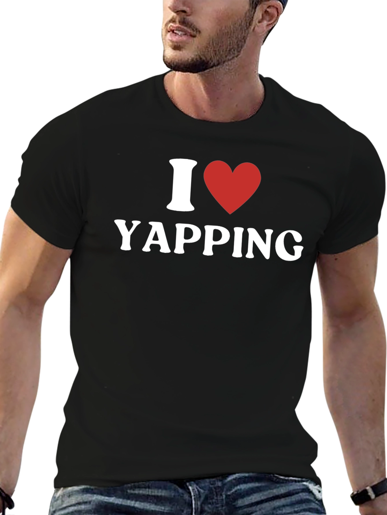 I Heart Yapping Black T-Shirt