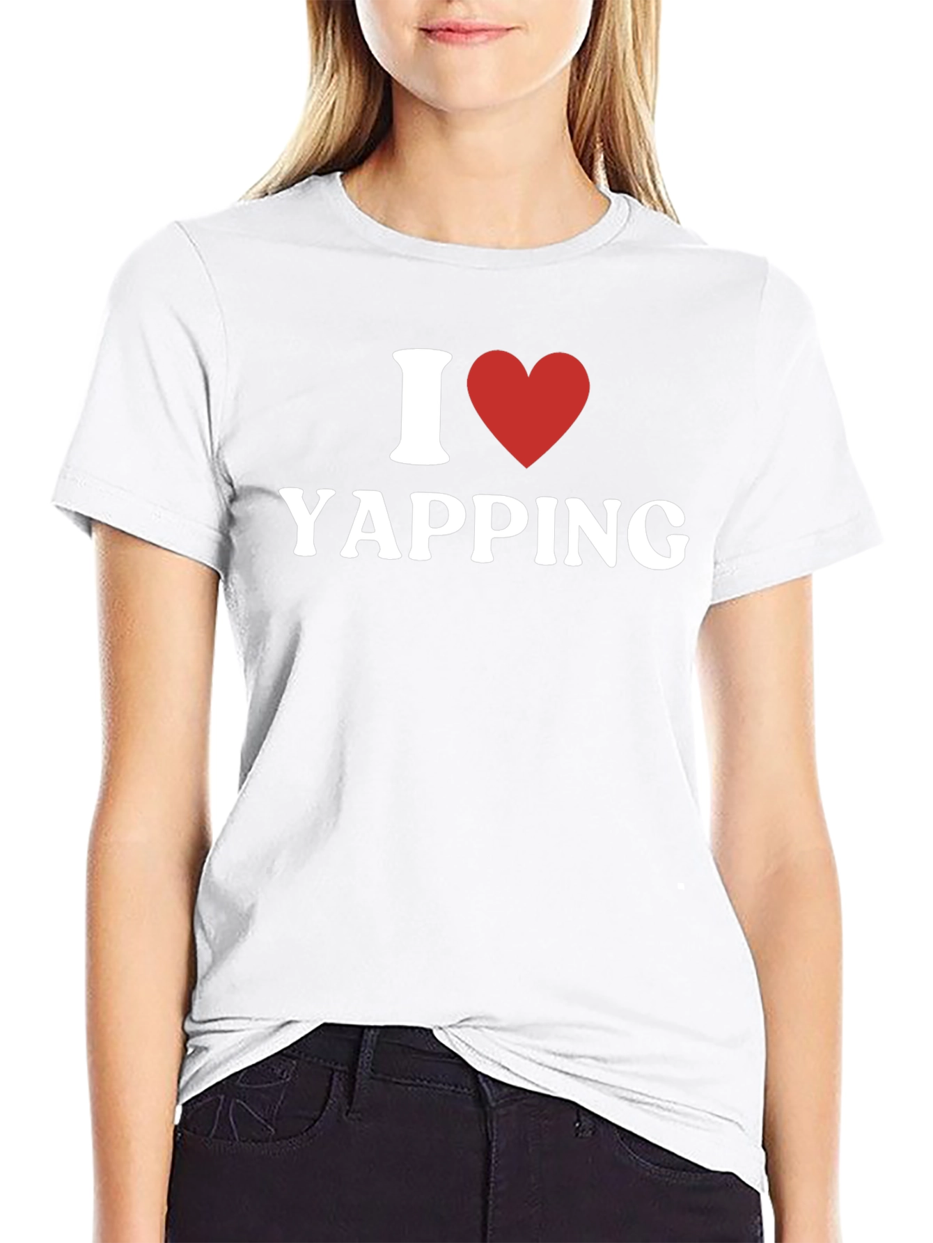 I Heart Yapping Black T-Shirt