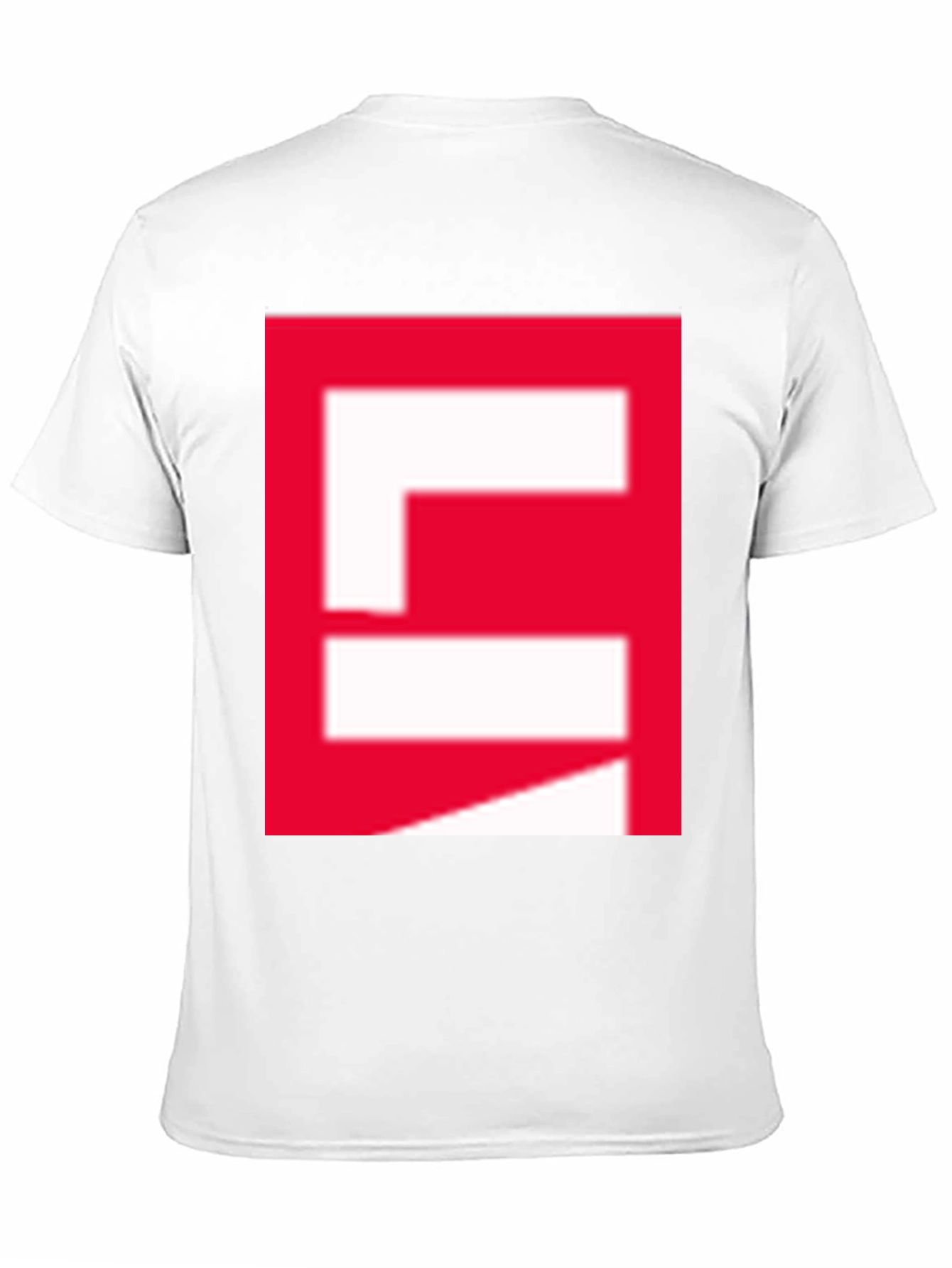 Red Block Graphic Black T-Shirt