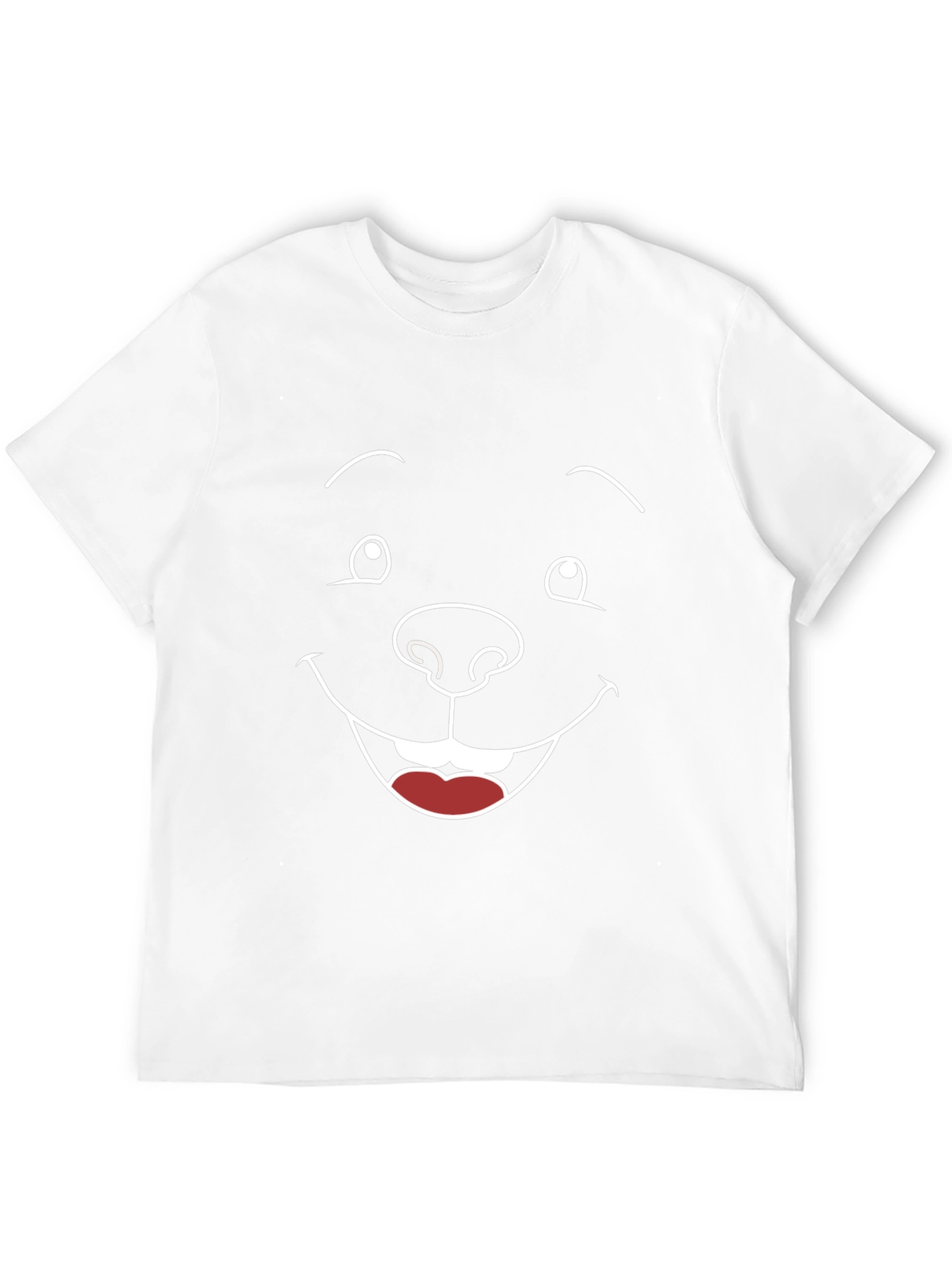 Funny Cartoon Face Graphic Black T-Shirt