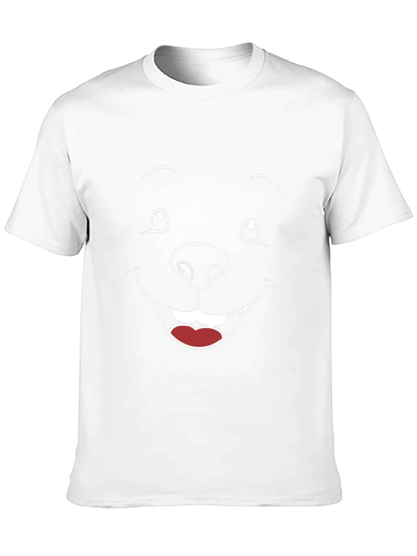 Funny Cartoon Face Graphic Black T-Shirt
