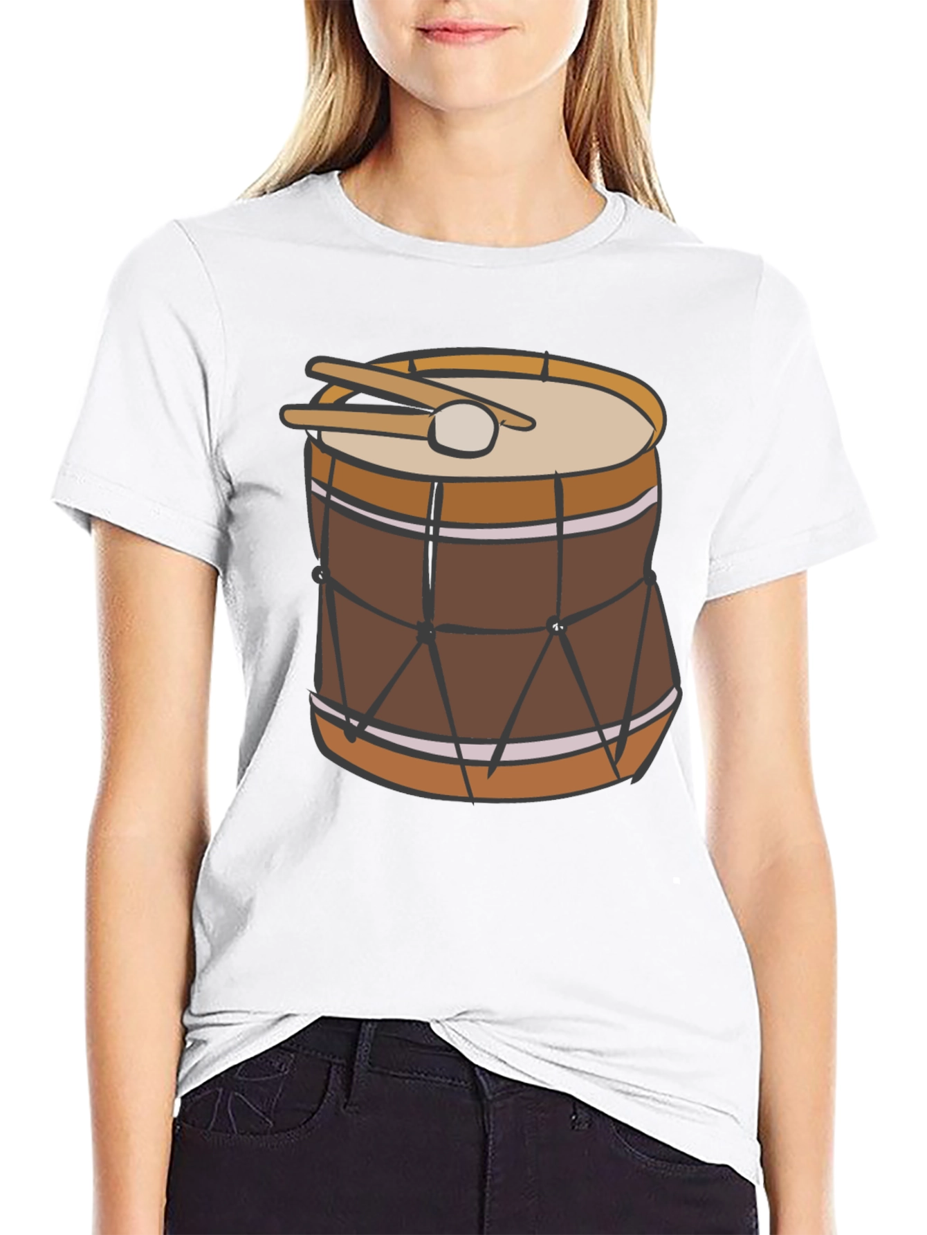 Drum Graphic Black T-Shirt