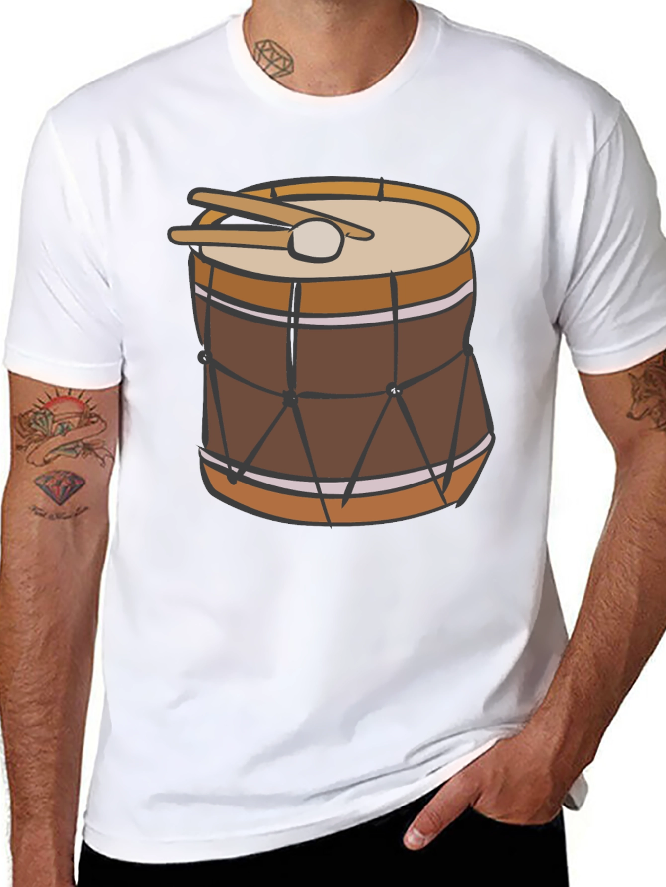 Drum Graphic Black T-Shirt
