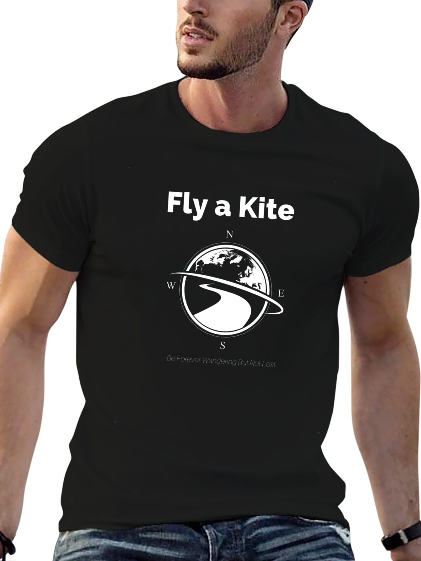Fly a Kite Compass Graphic T-Shirt - Wanderlust Tee