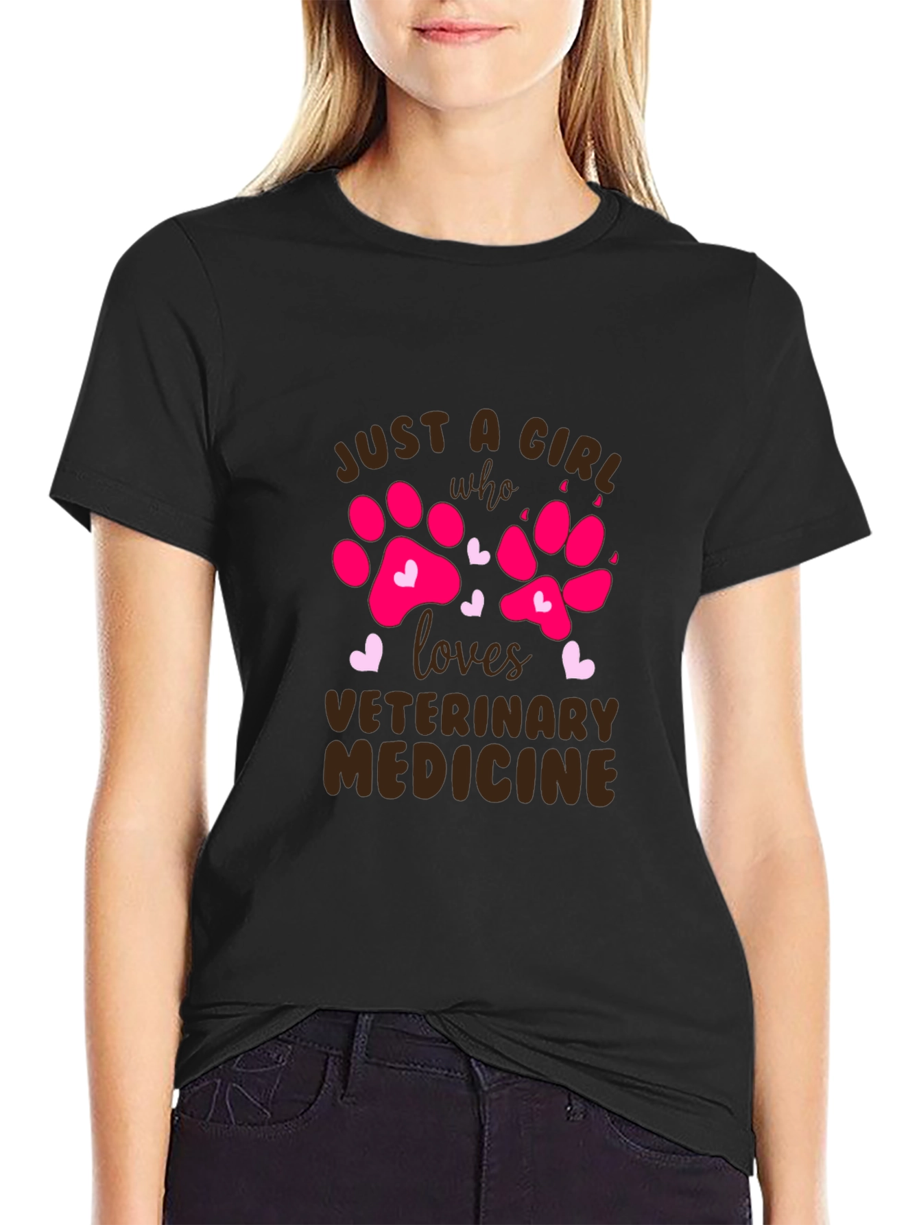 Veterinary Medicine Paw Print T-Shirt