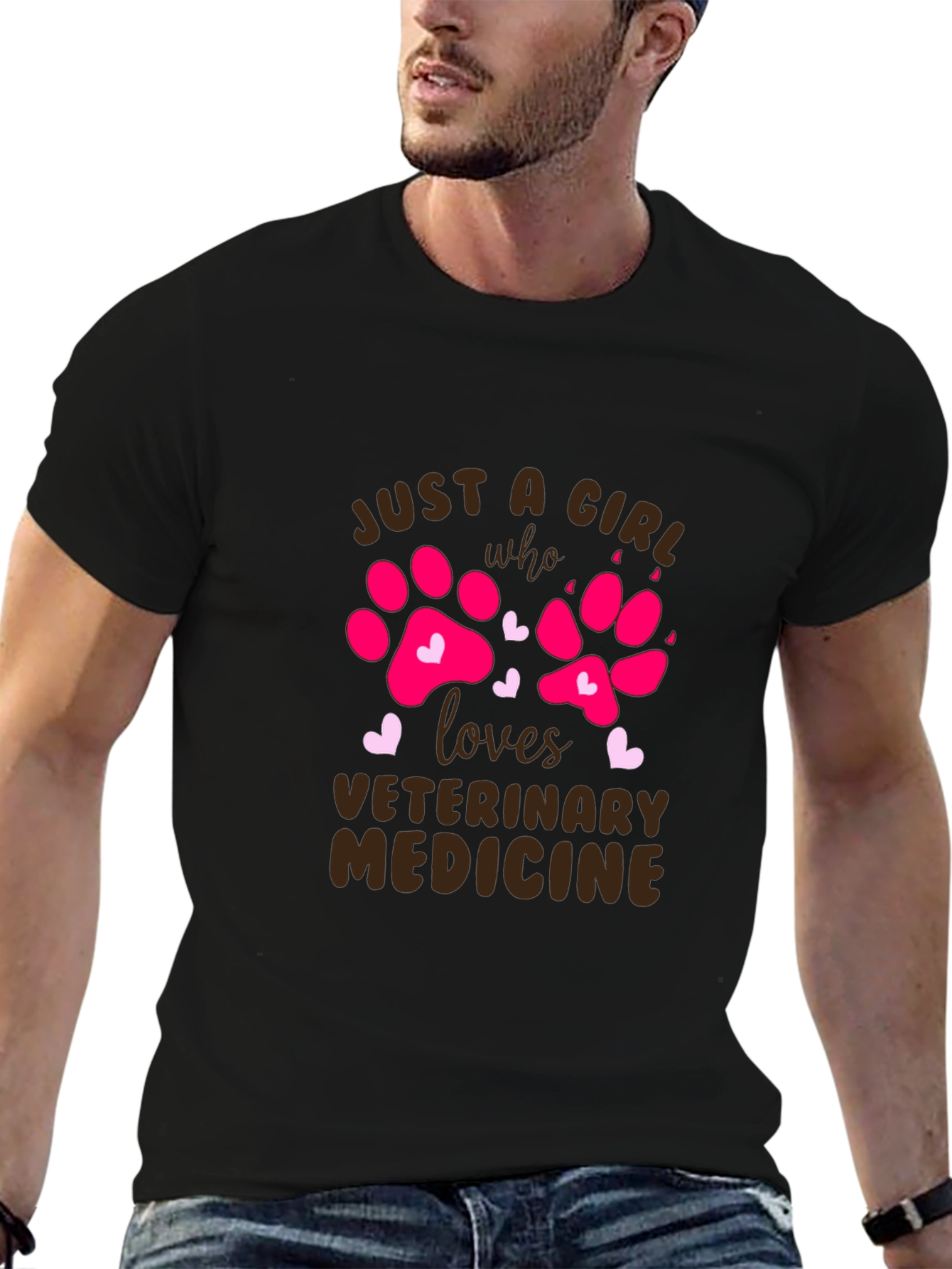 Veterinary Medicine Paw Print T-Shirt