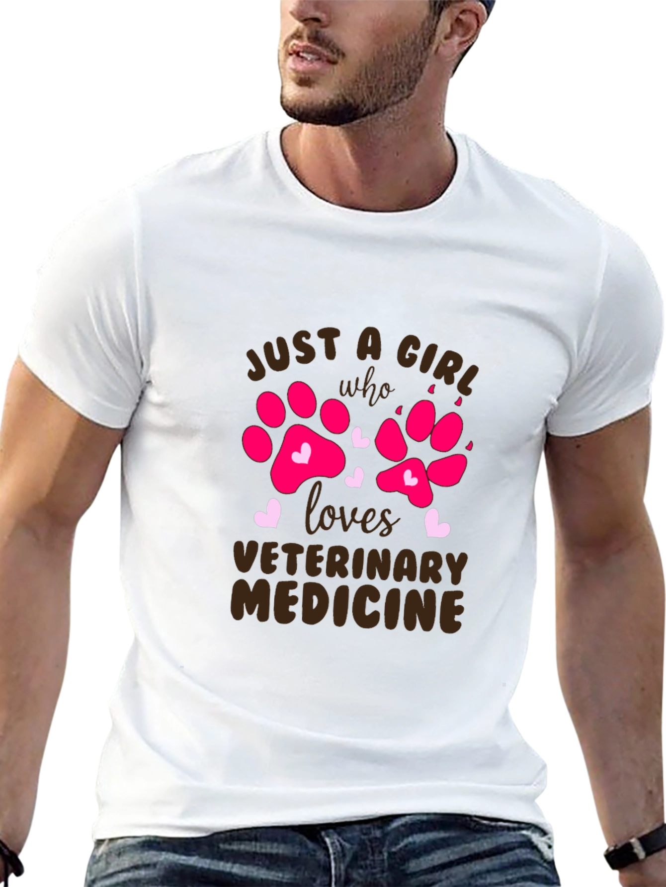 Veterinary Medicine Paw Print T-Shirt