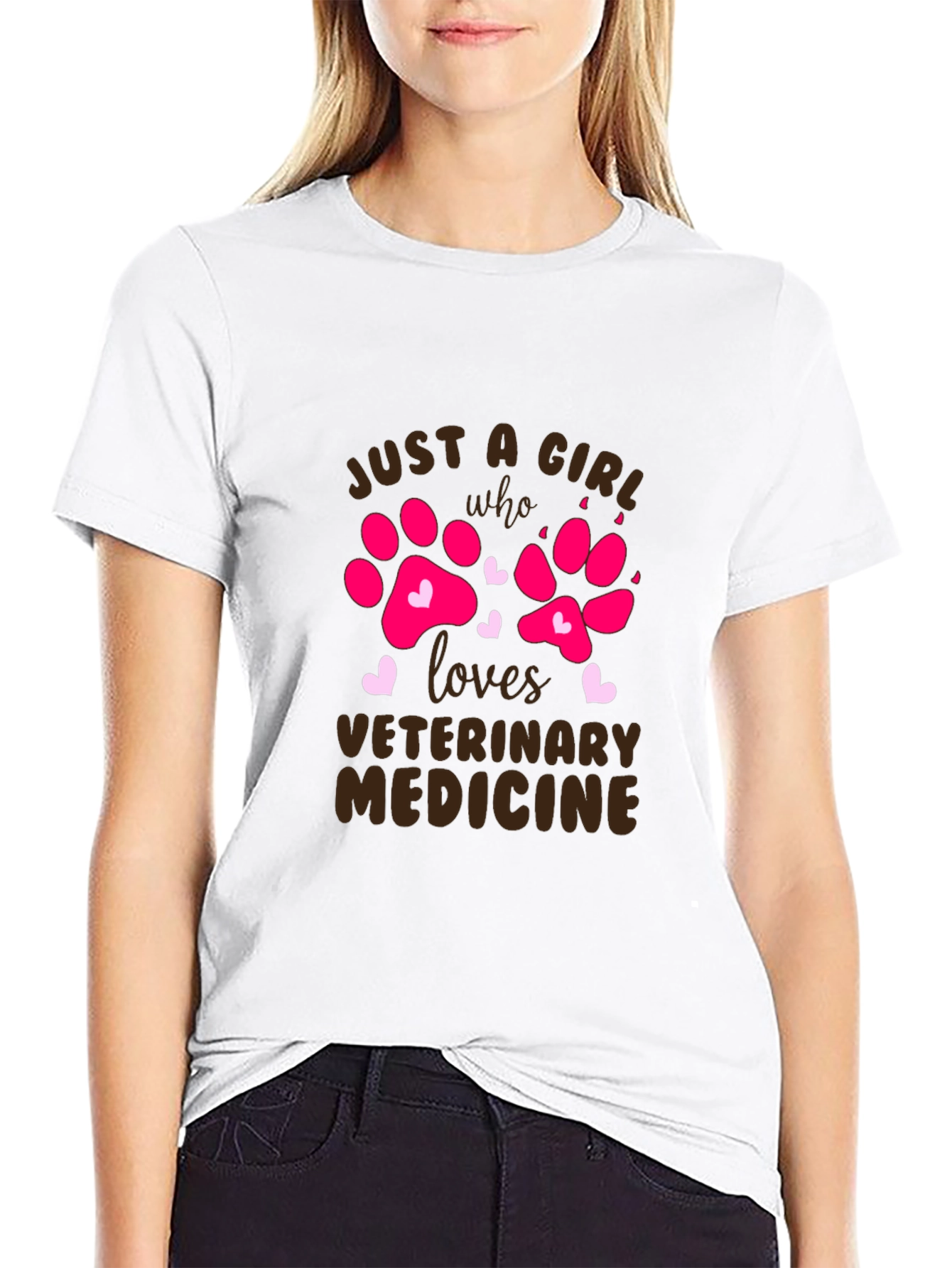 Veterinary Medicine Paw Print T-Shirt