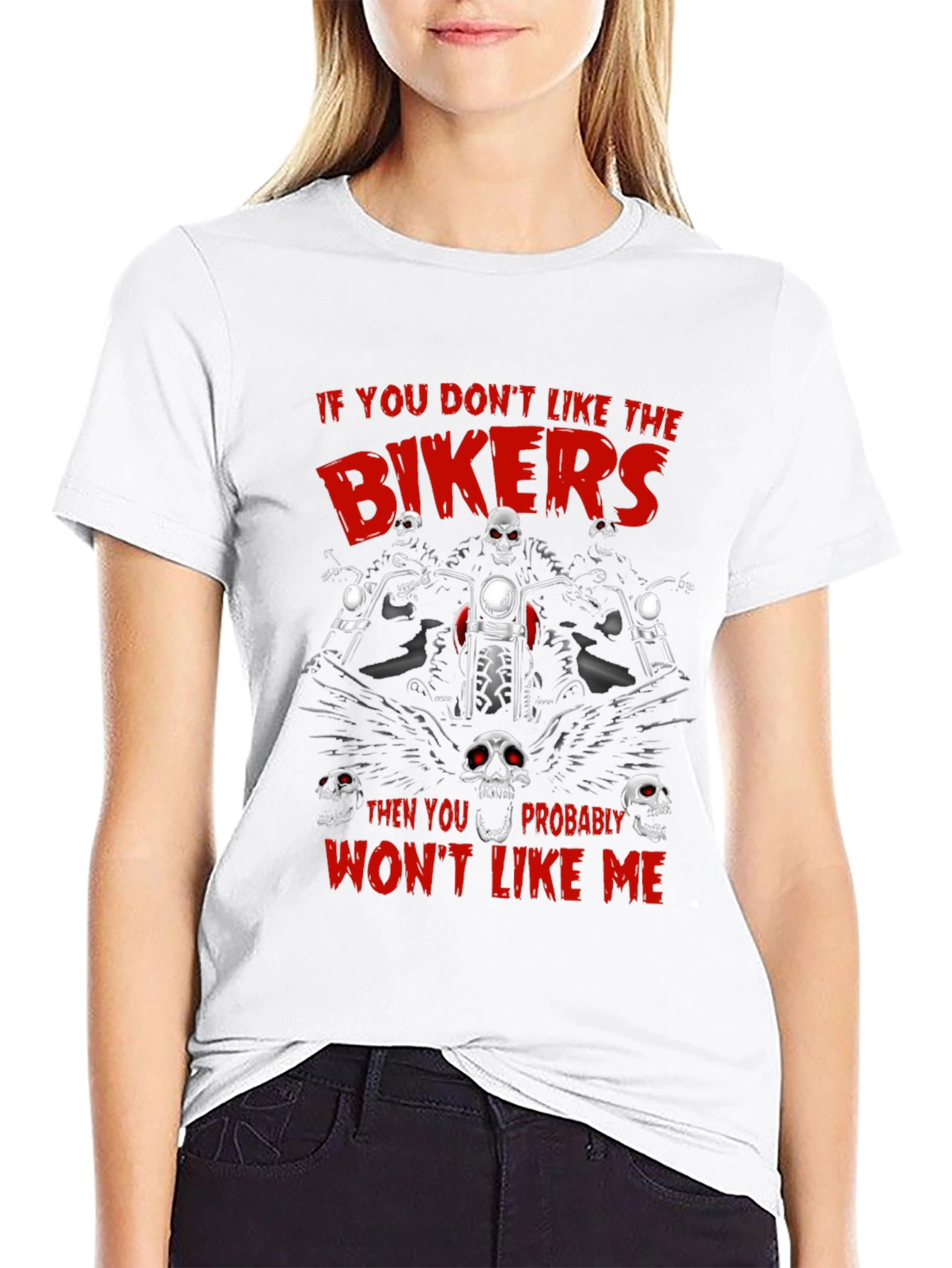 Biker Skull Graphic T-Shirt - Edgy Ride Apparel