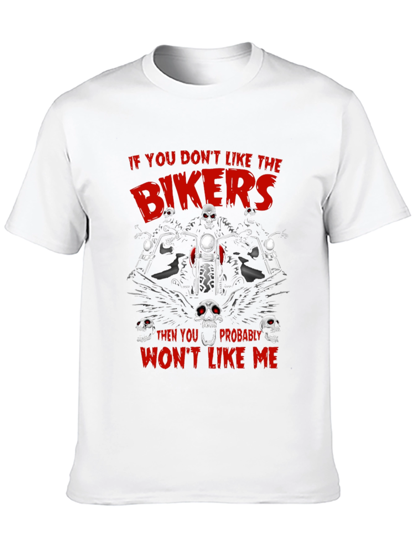 Biker Skull Graphic T-Shirt - Edgy Ride Apparel
