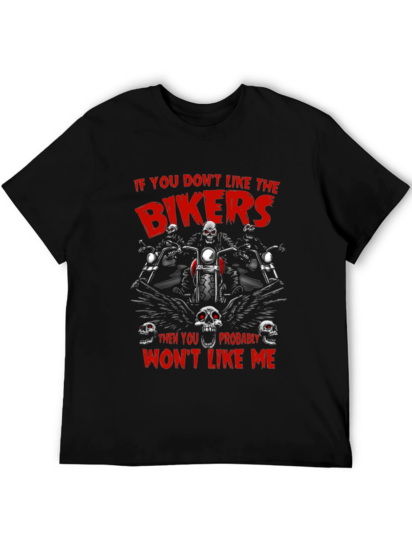 Biker Skull Graphic T-Shirt - Edgy Ride Apparel