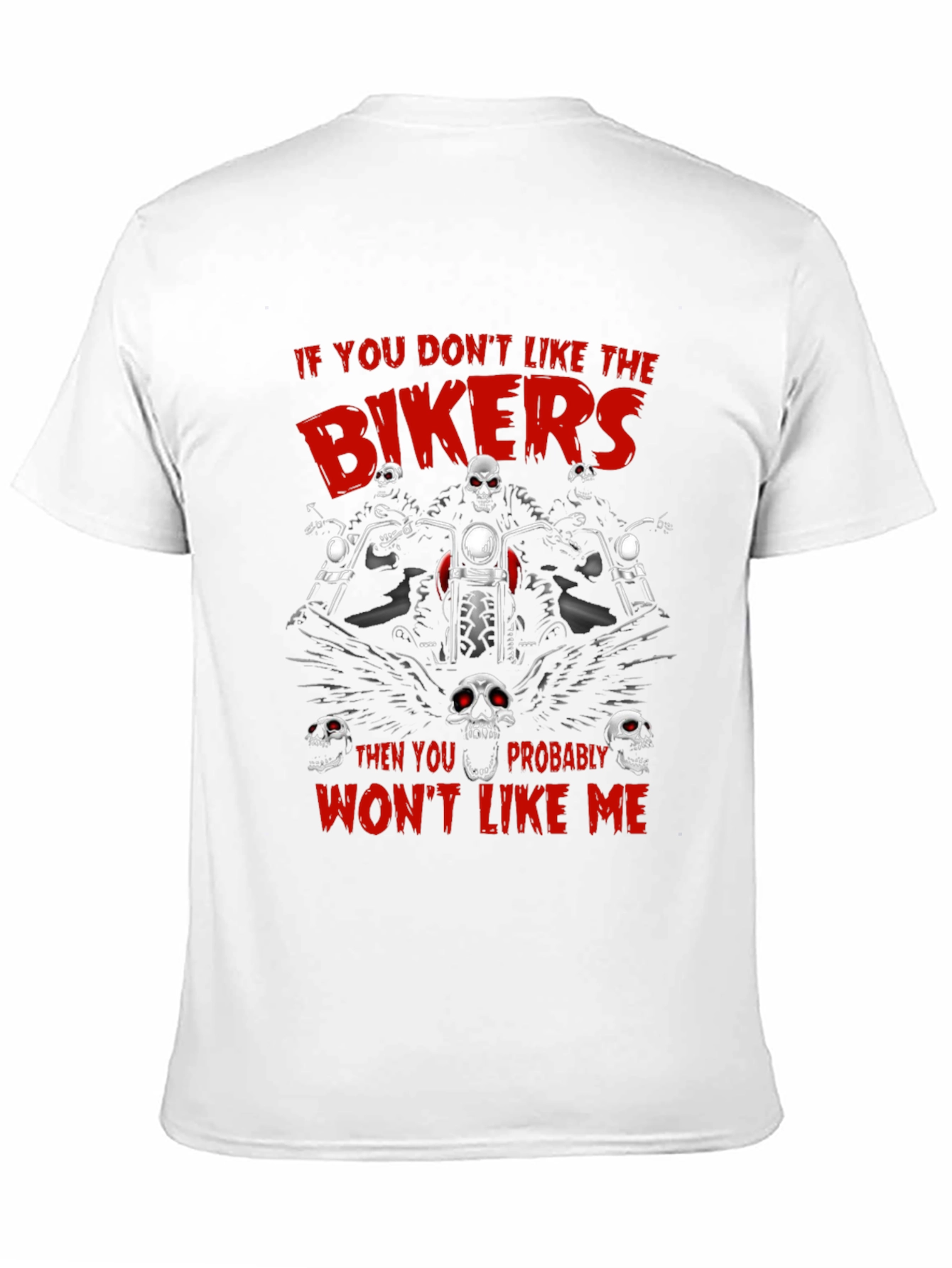 Biker Skull Graphic T-Shirt - Edgy Ride Apparel