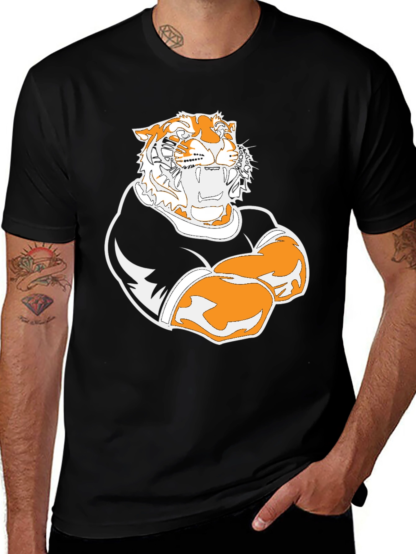 Tiger Graphic Black T-Shirt