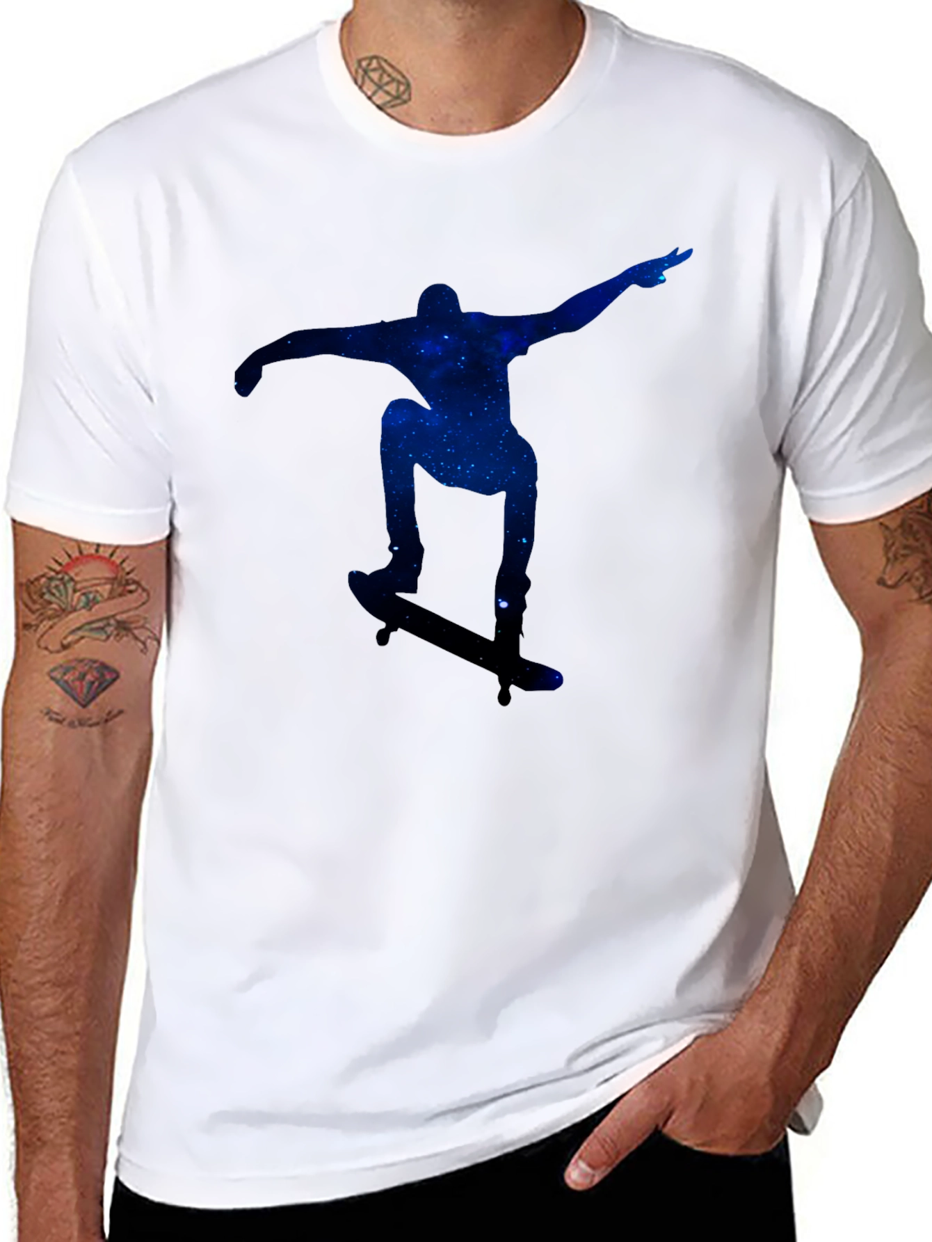Galaxy Skater Black T-Shirt