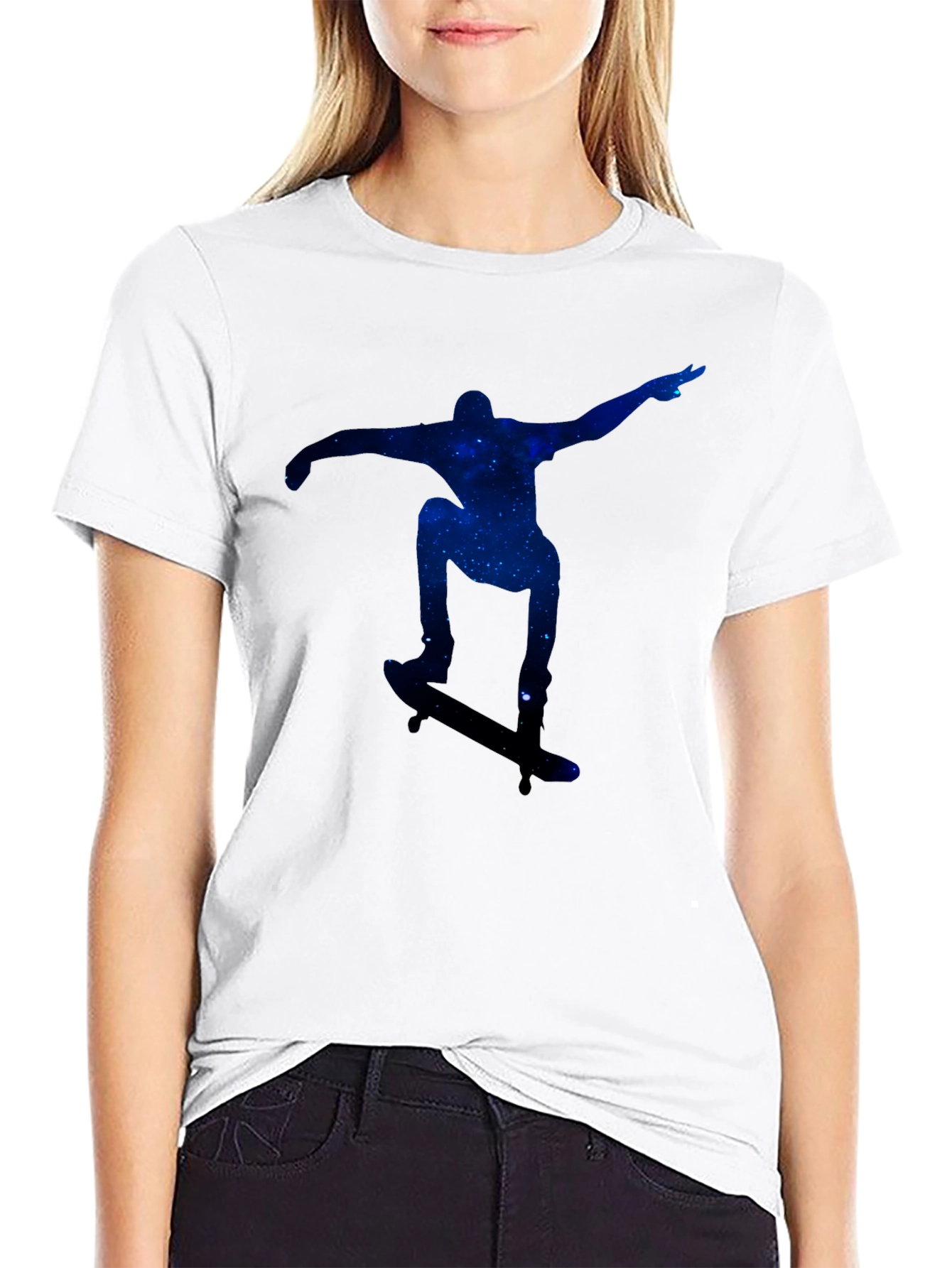 Galaxy Skater Black T-Shirt