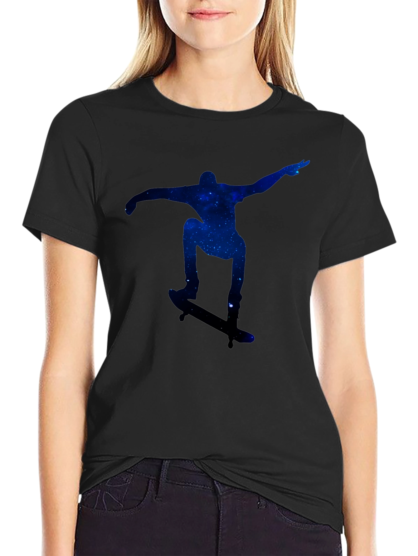 Galaxy Skater Black T-Shirt