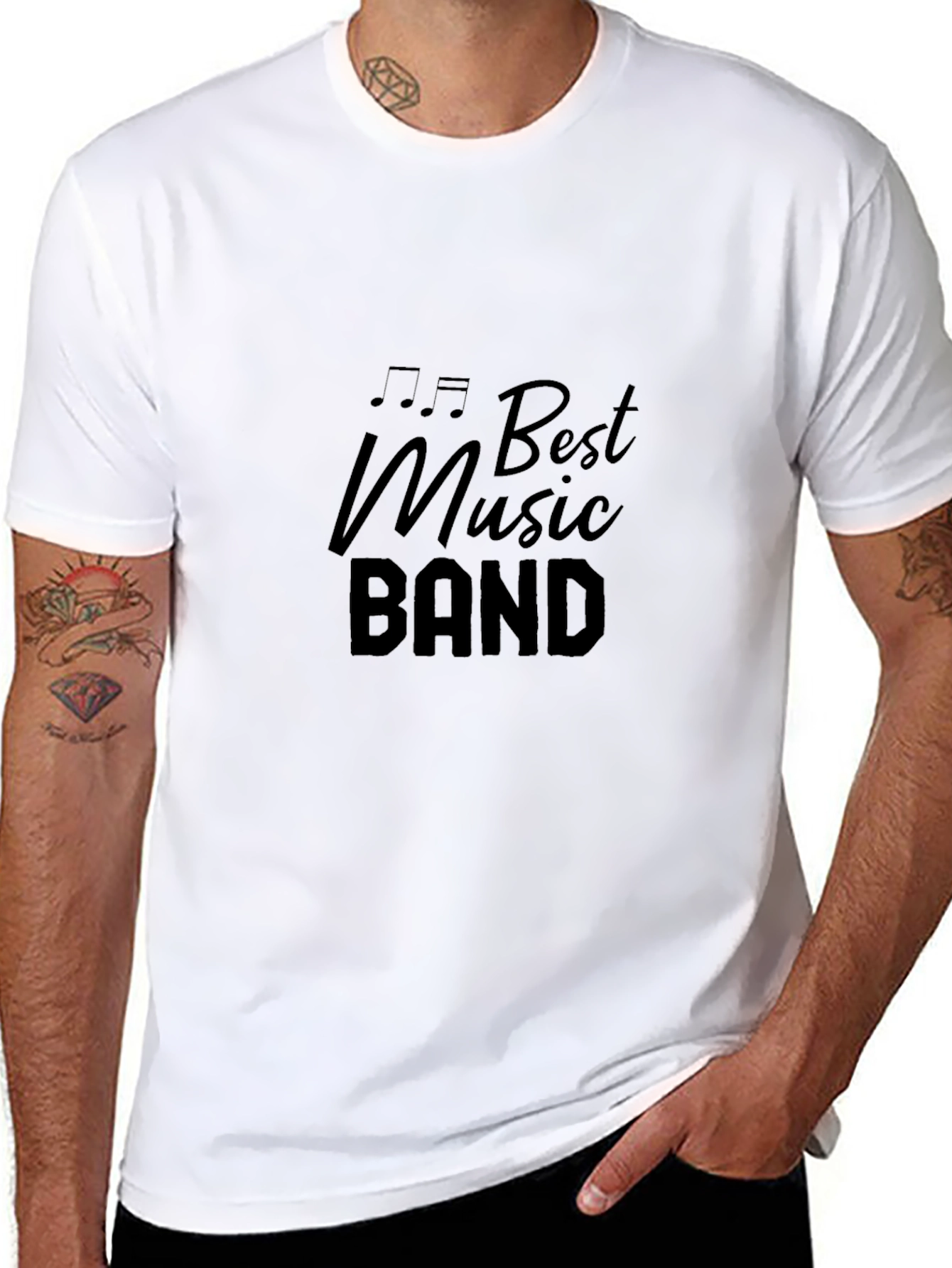 Best Music Band T-Shirt - Black Cotton Tee