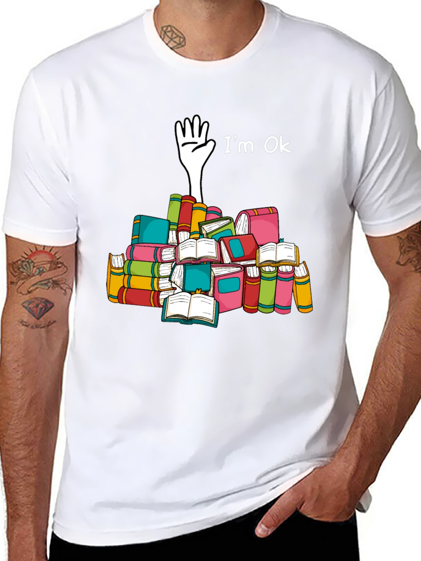 Im Ok Book Lover Graphic Tee