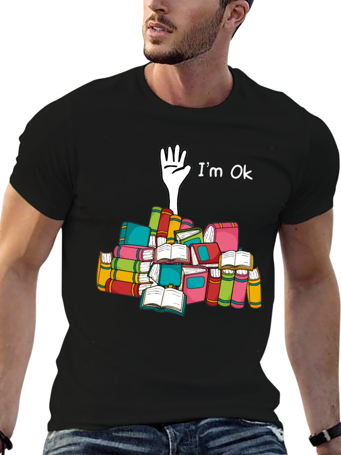 Im Ok Book Lover Graphic Tee