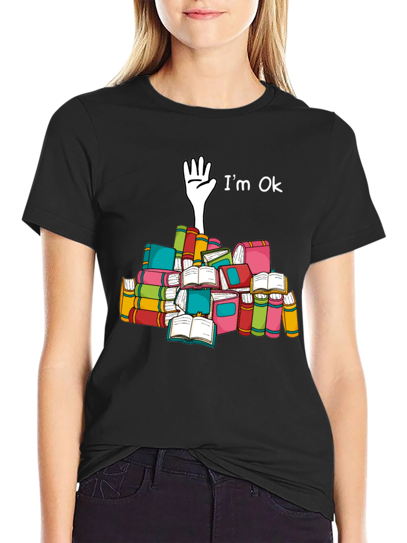 Im Ok Book Lover Graphic Tee