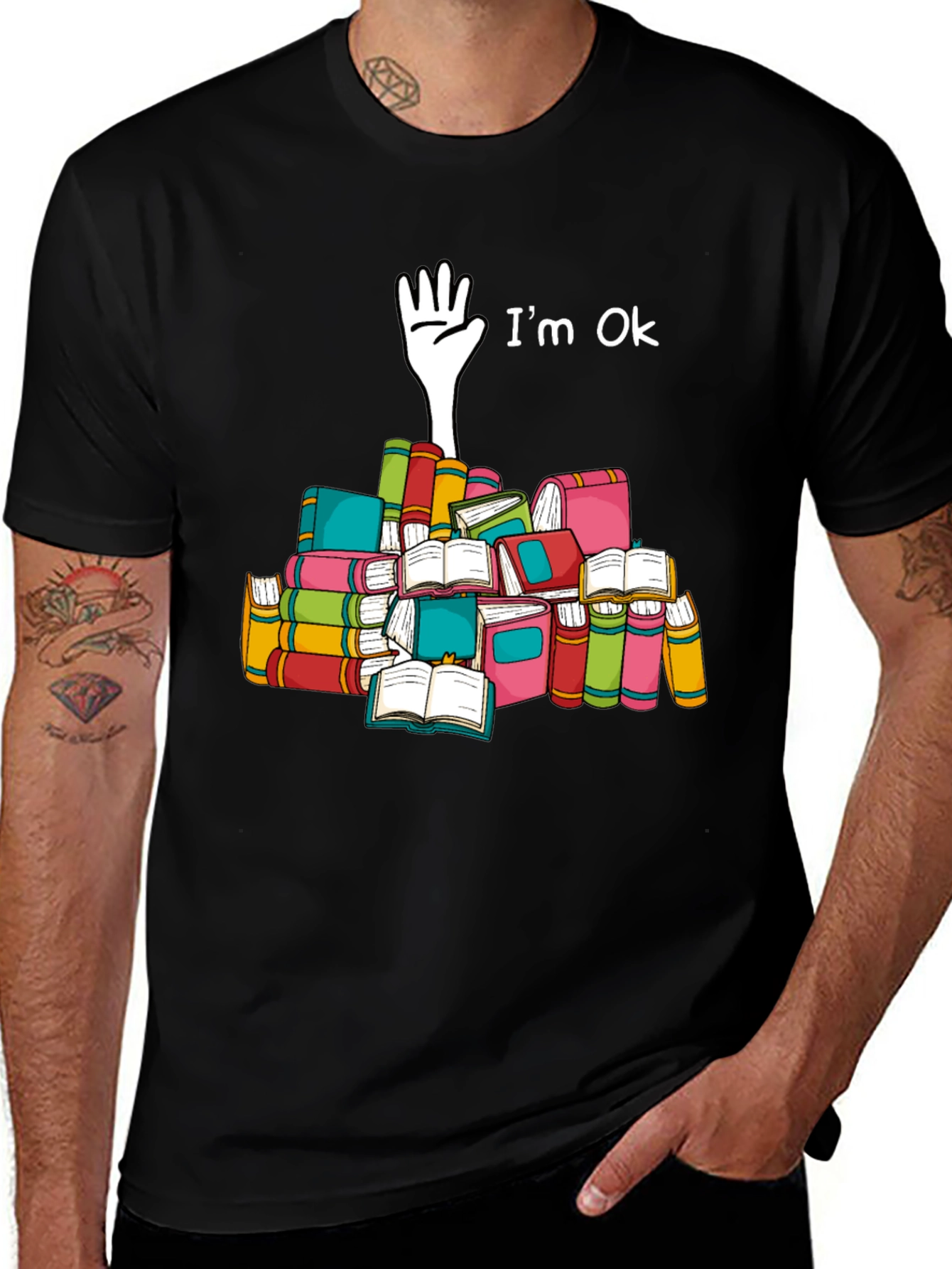 Im Ok Book Lover Graphic Tee