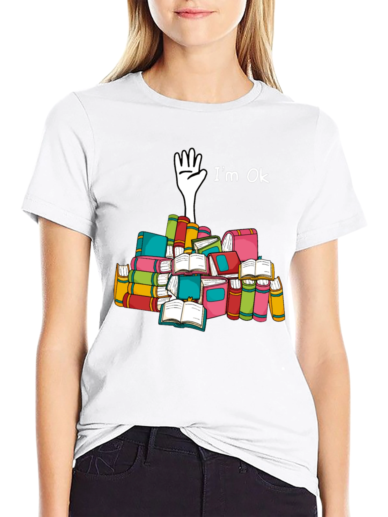 Im Ok Book Lover Graphic Tee