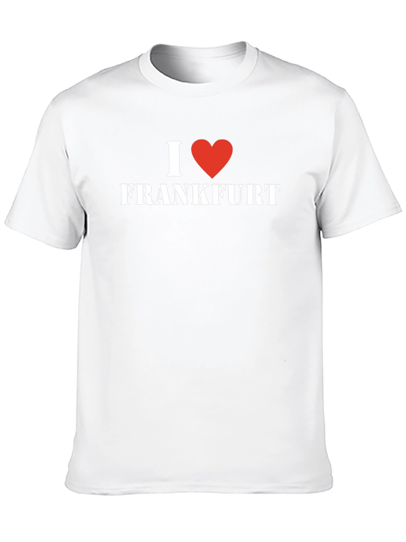 I Love Frankfurt T-Shirt - Black Cotton Tee