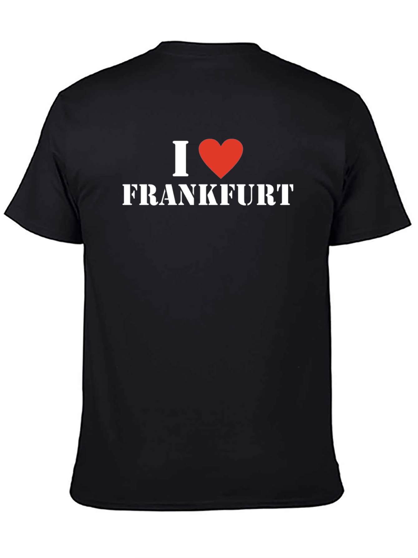 I Love Frankfurt T-Shirt - Black Cotton Tee