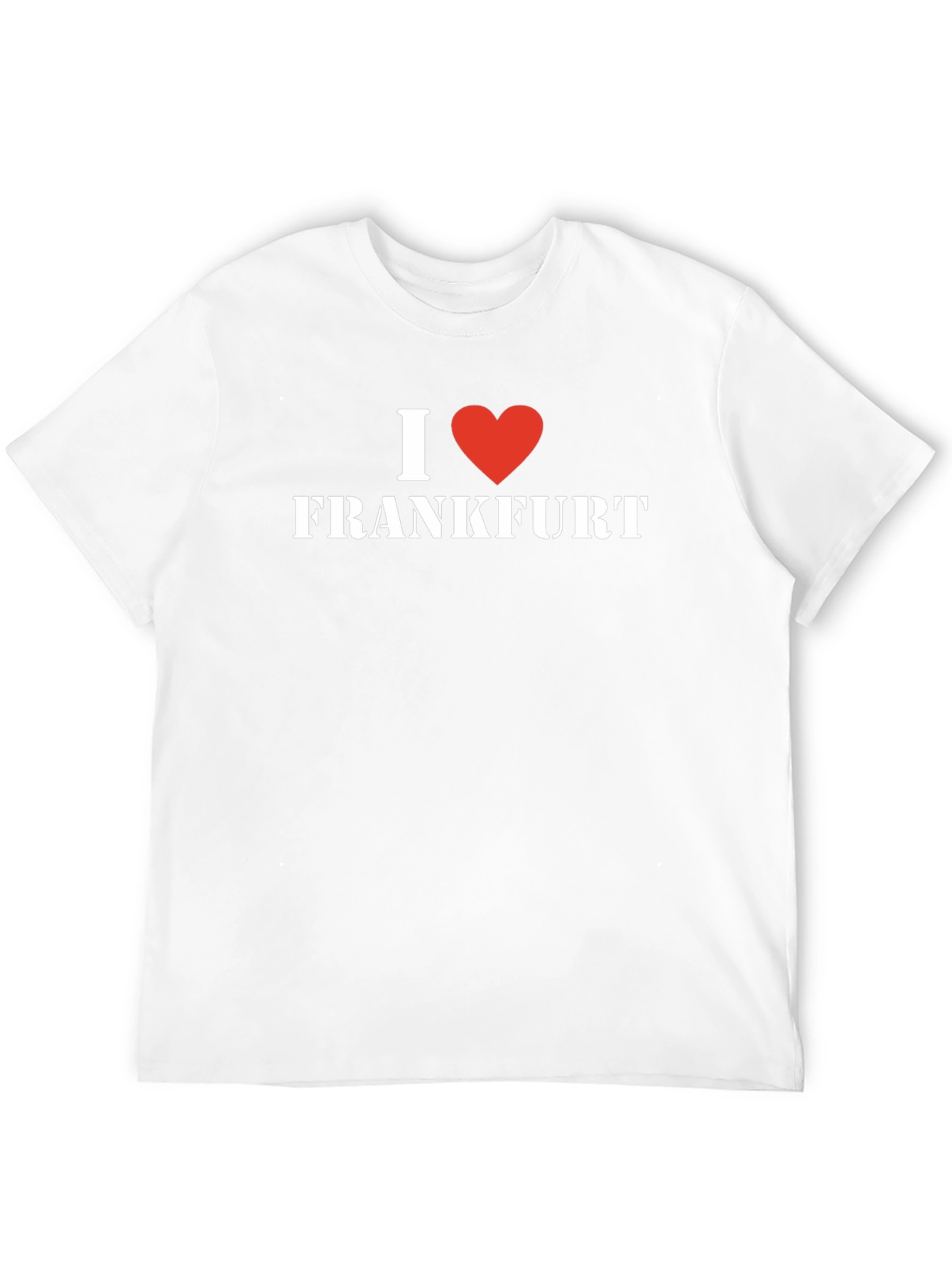 I Love Frankfurt T-Shirt - Black Cotton Tee