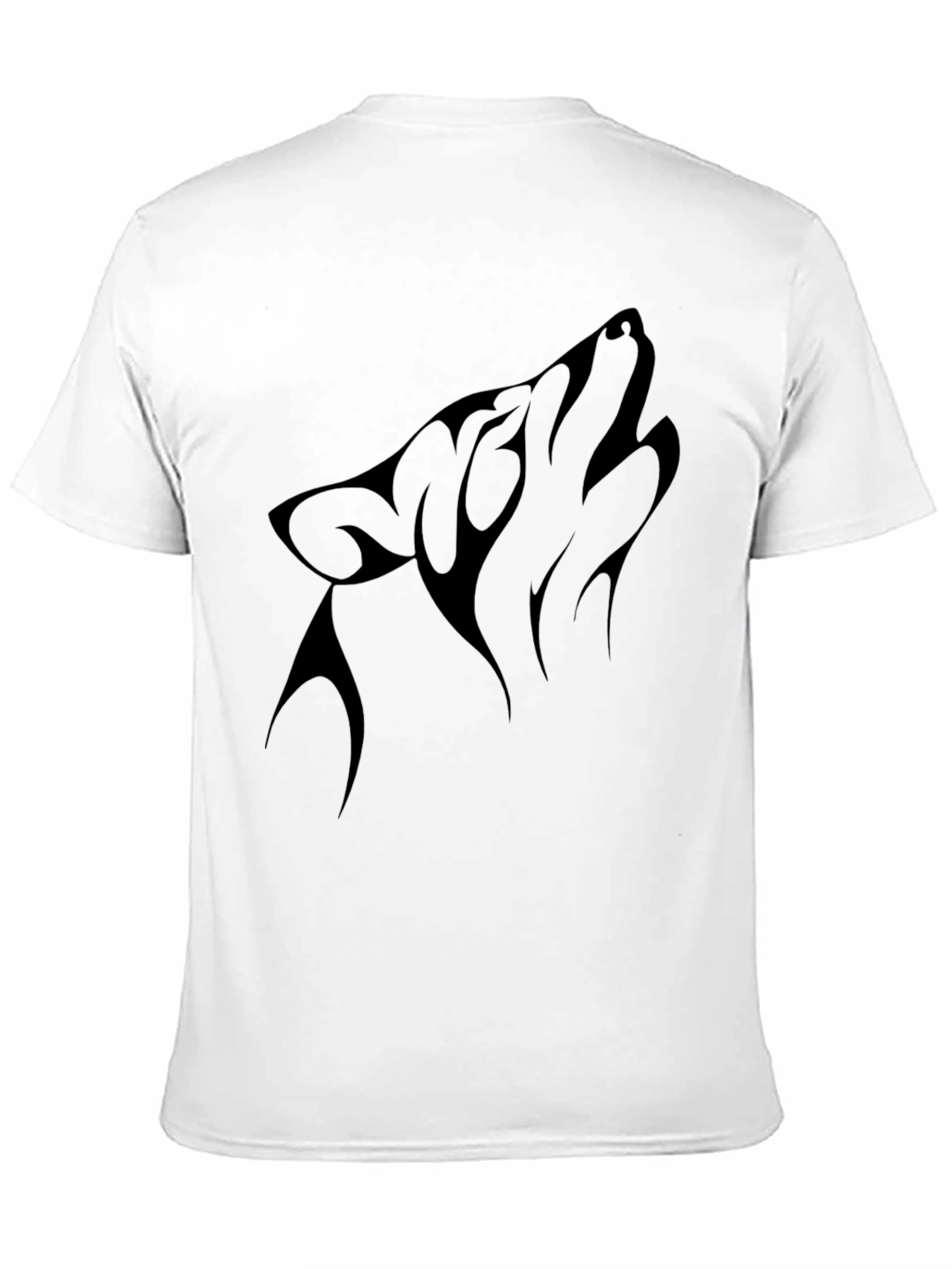 Mens Black Wolf Graphic Tee