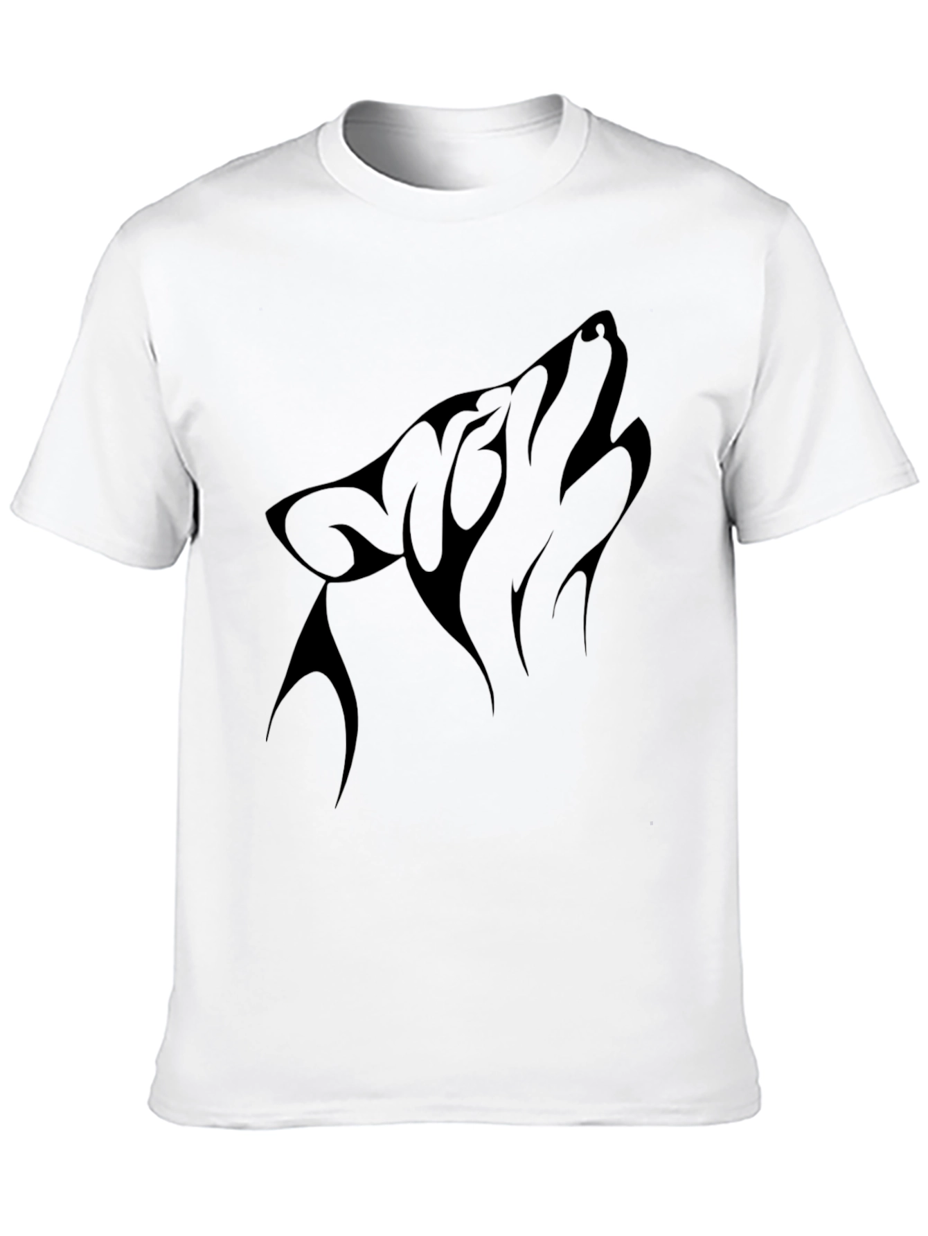 Mens Black Wolf Graphic Tee