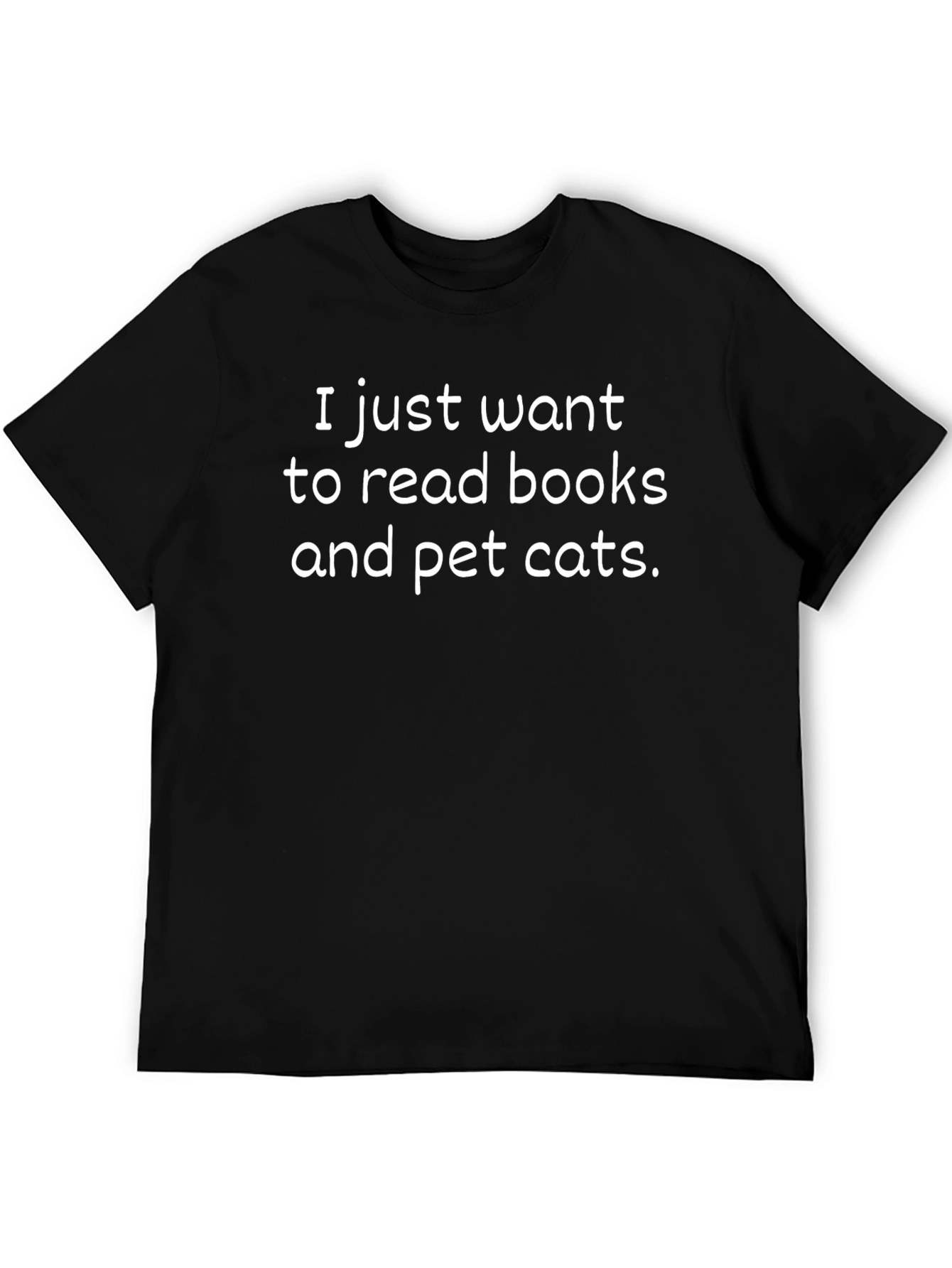 Bookworm Cat Lover Black T-Shirt