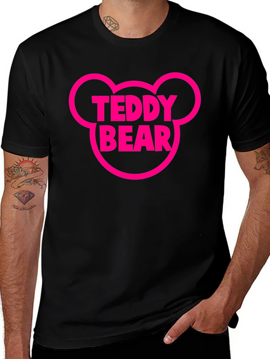 Teddy Bear Mouse Head Black T-Shirt
