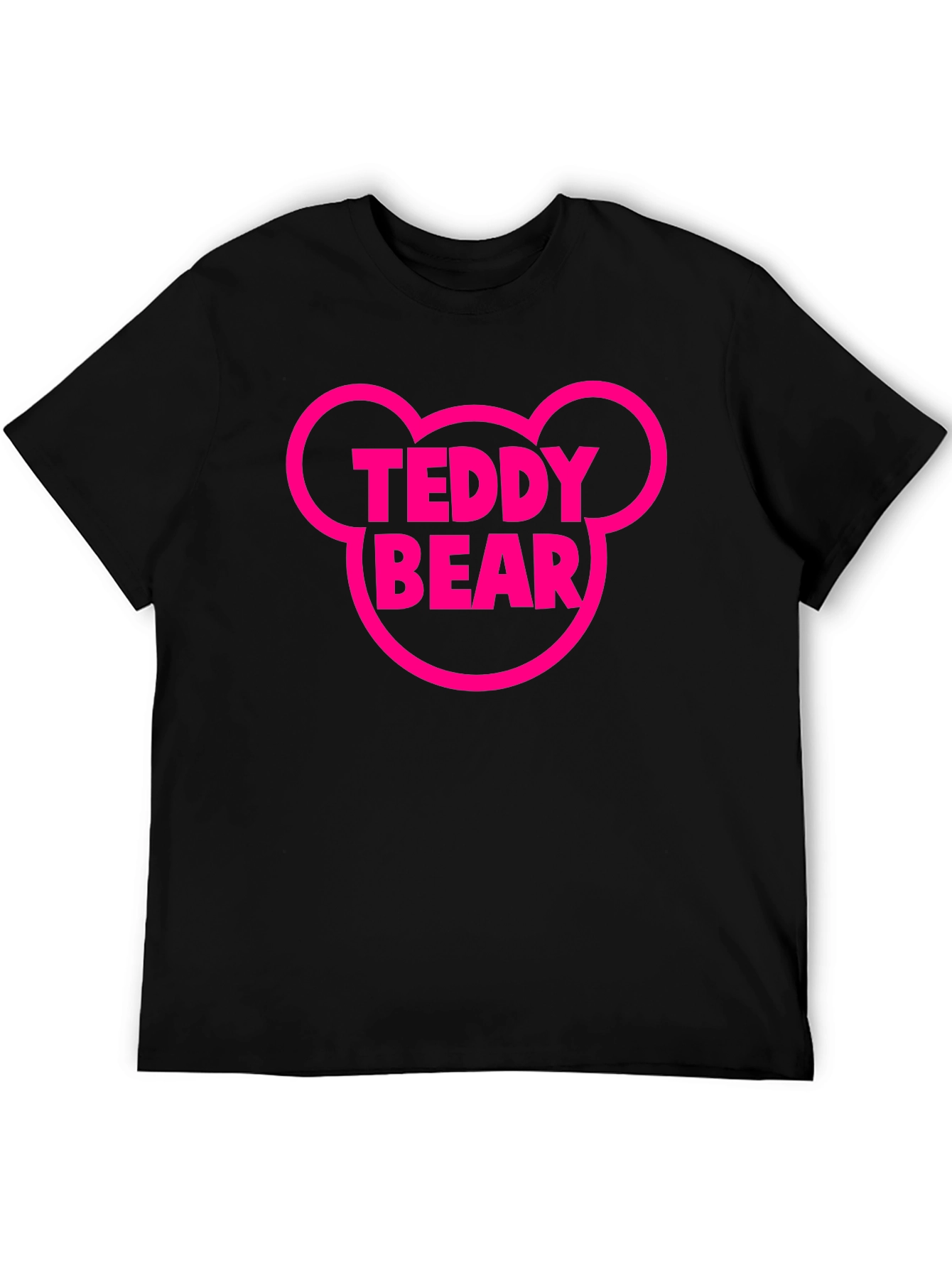 Teddy Bear Mouse Head Black T-Shirt