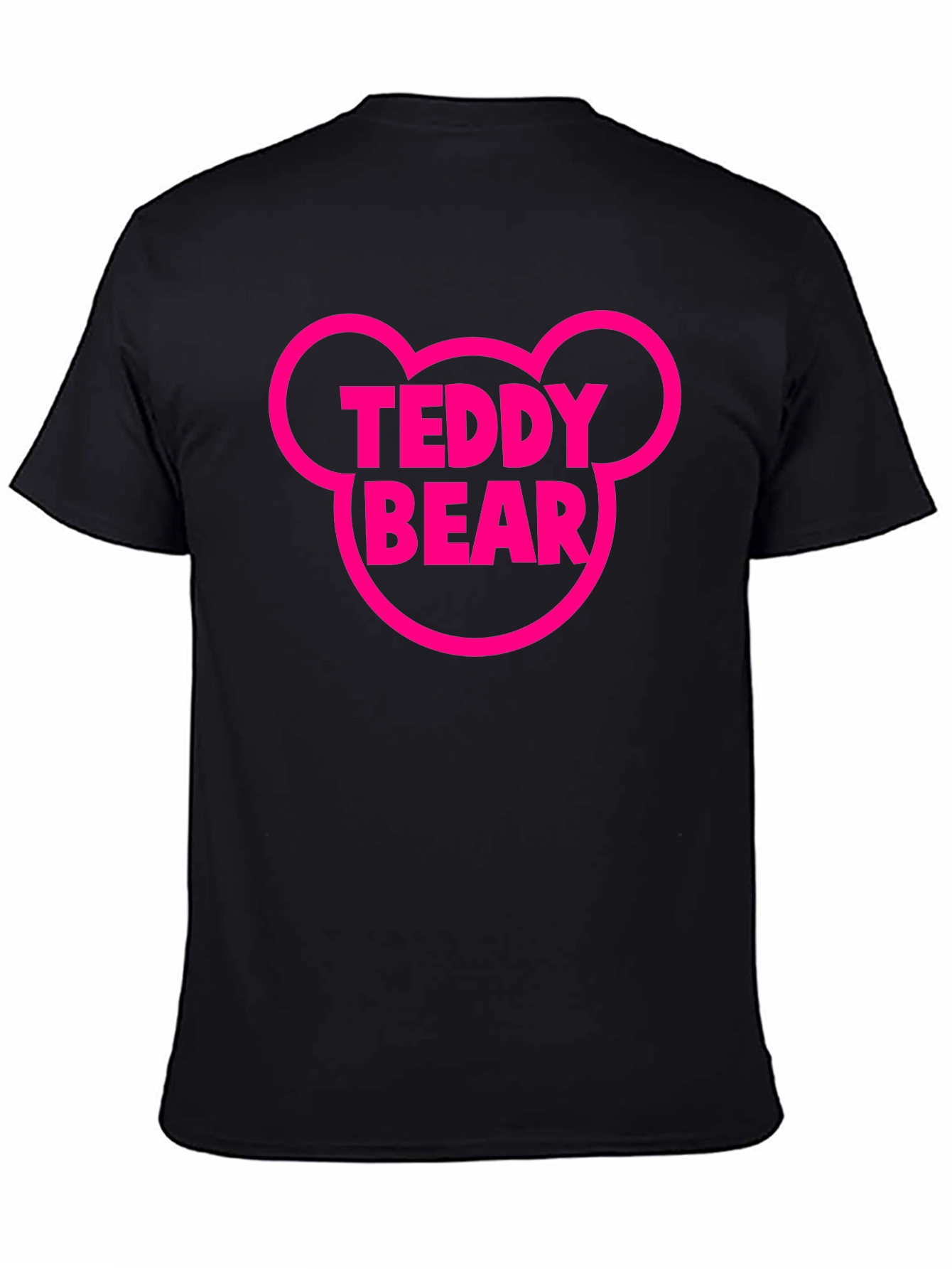 Teddy Bear Mouse Head Black T-Shirt