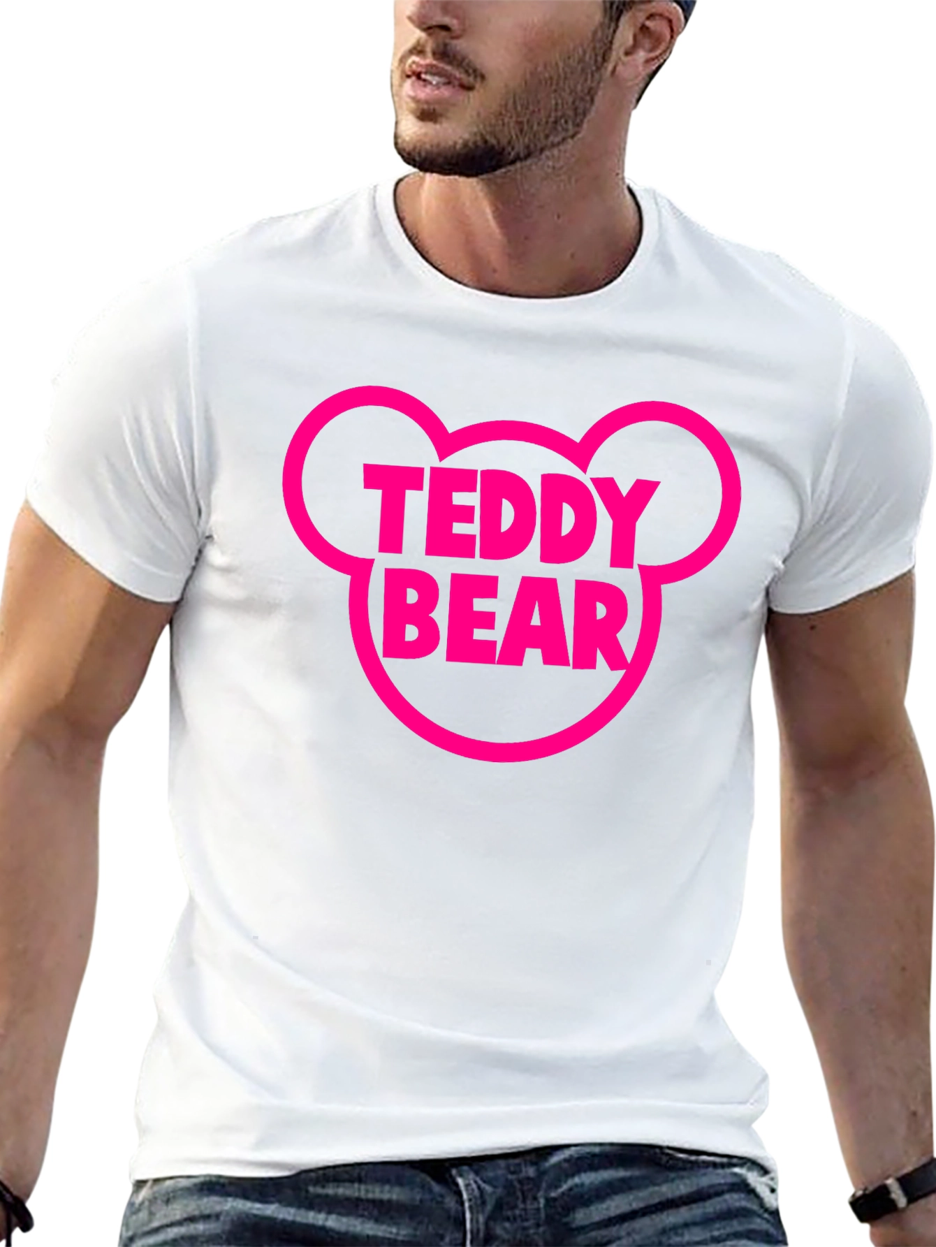 Teddy Bear Mouse Head Black T-Shirt