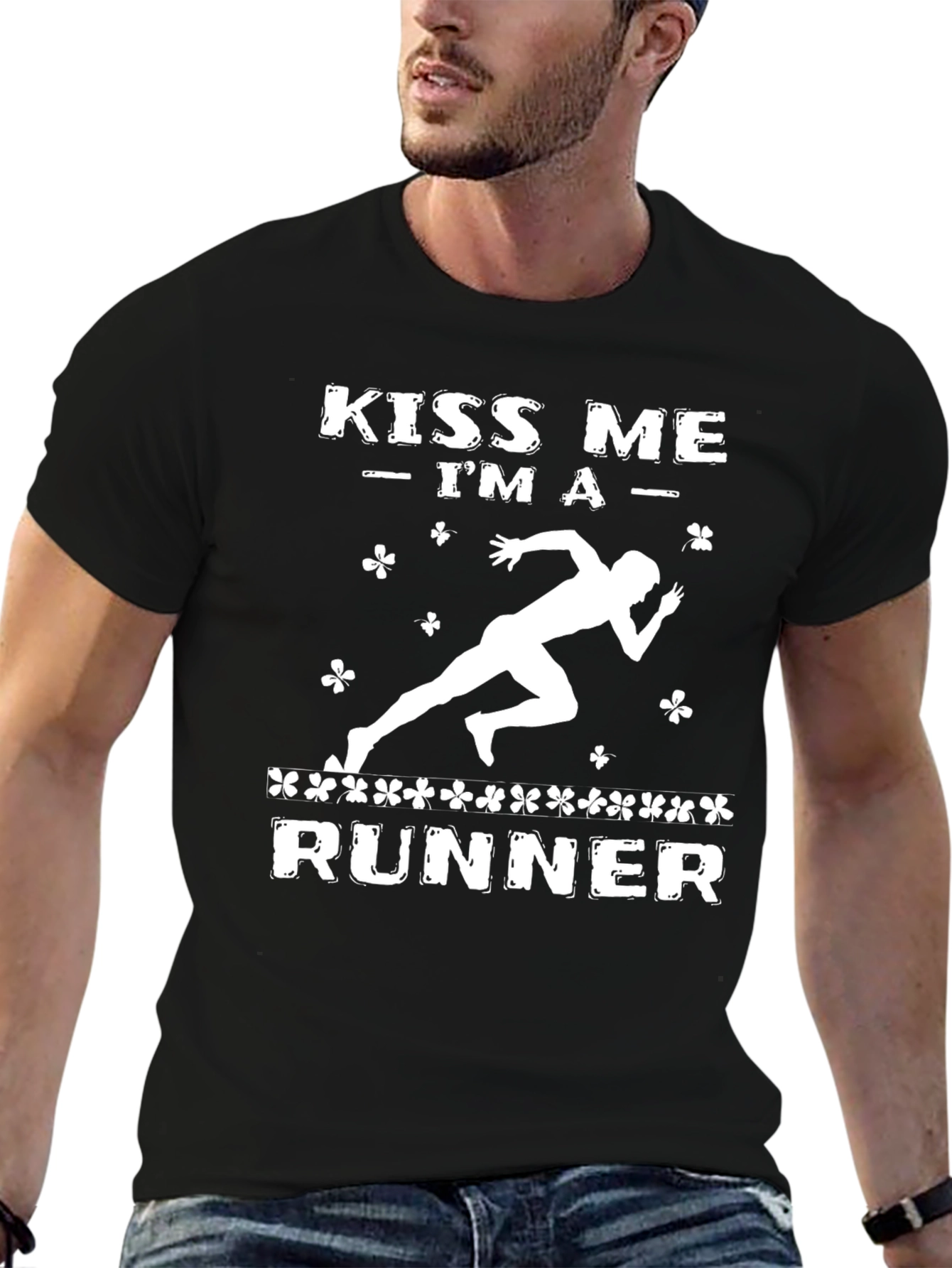 Kiss Me Im A Runner Graphic T-Shirt