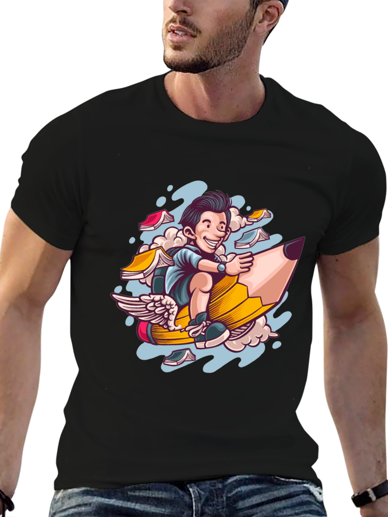 Pencil Ride T-Shirt - Fly High with Imagination!