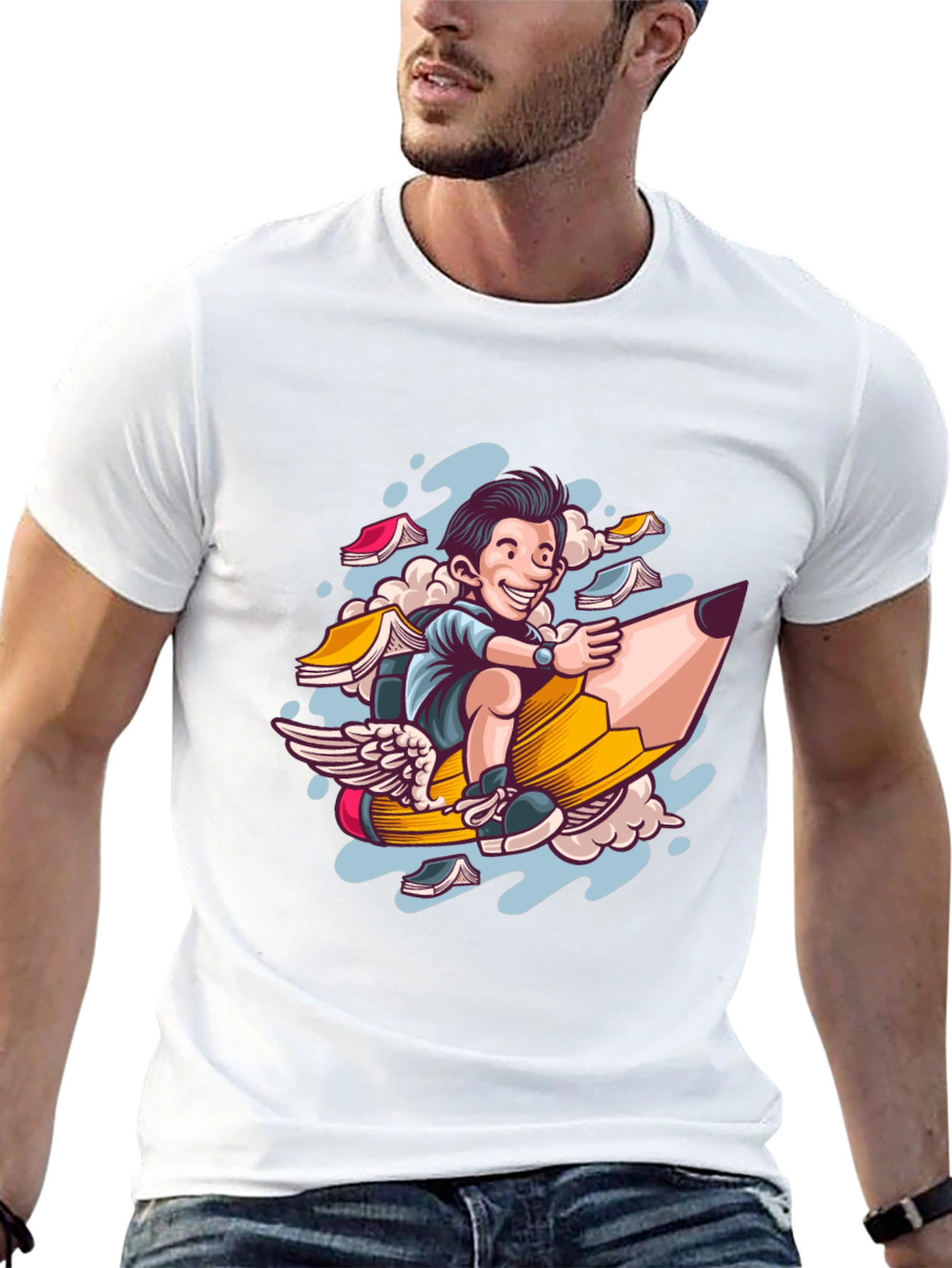 Pencil Ride T-Shirt - Fly High with Imagination!