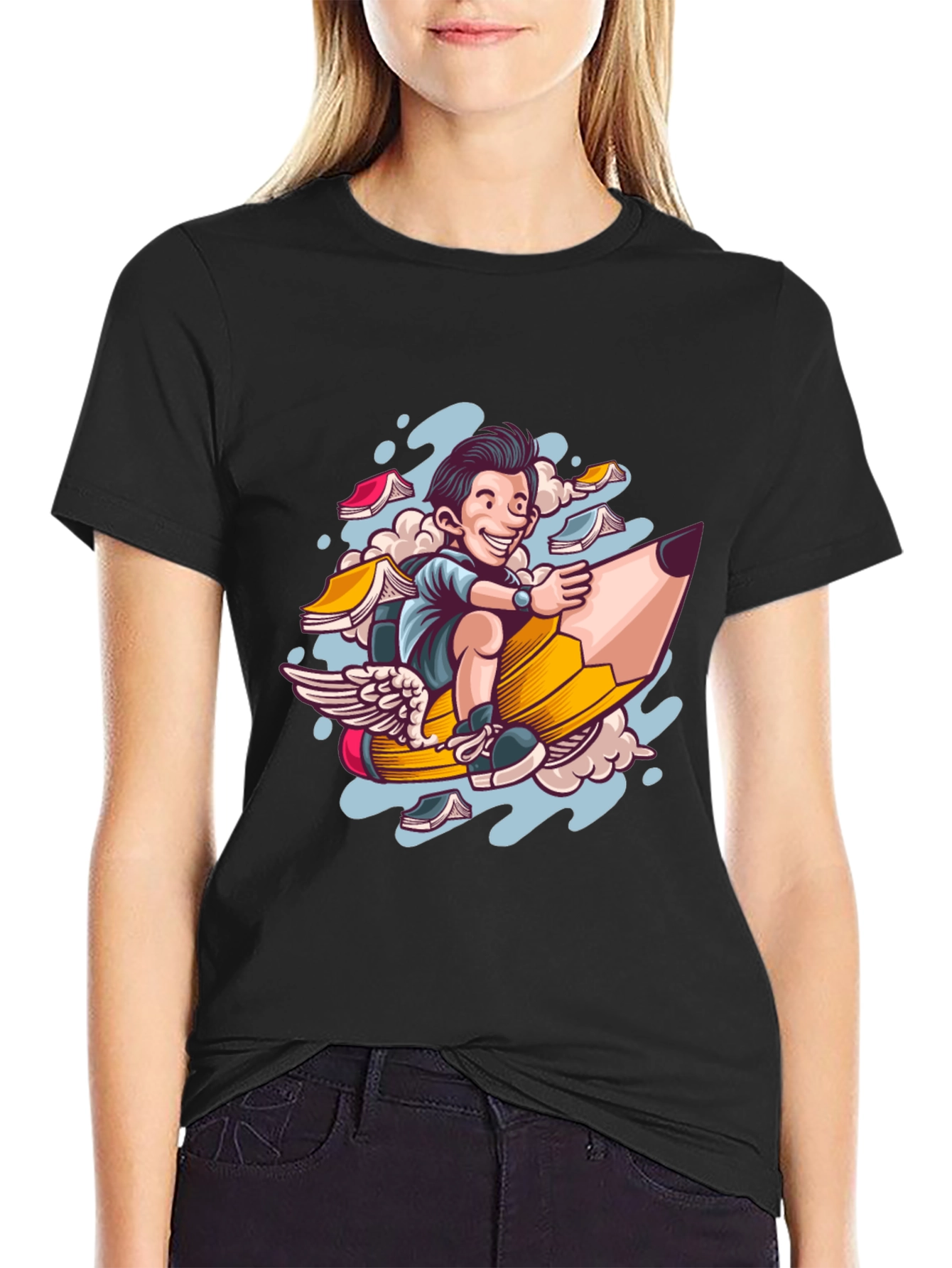 Pencil Ride T-Shirt - Fly High with Imagination!