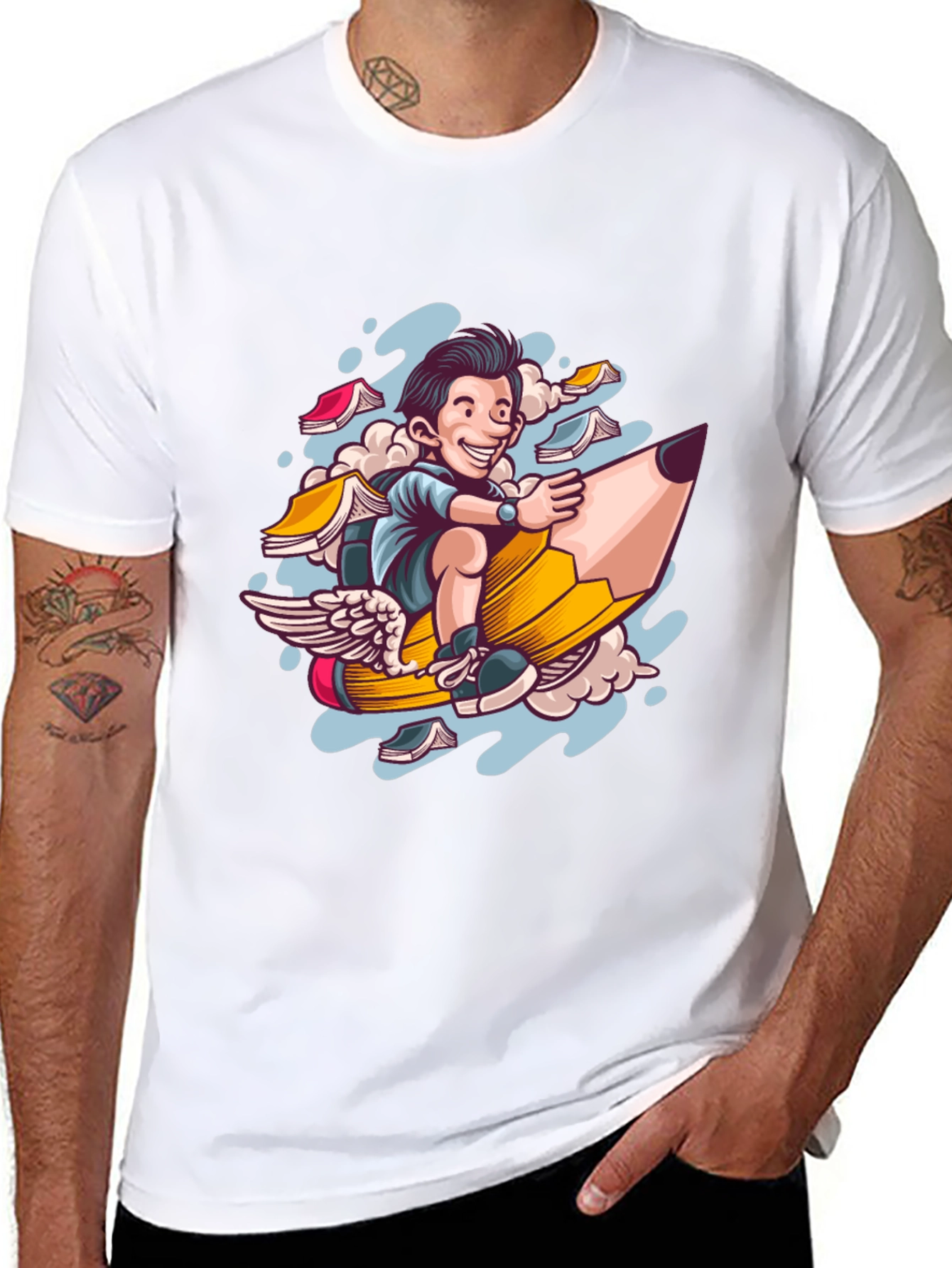 Pencil Ride T-Shirt - Fly High with Imagination!