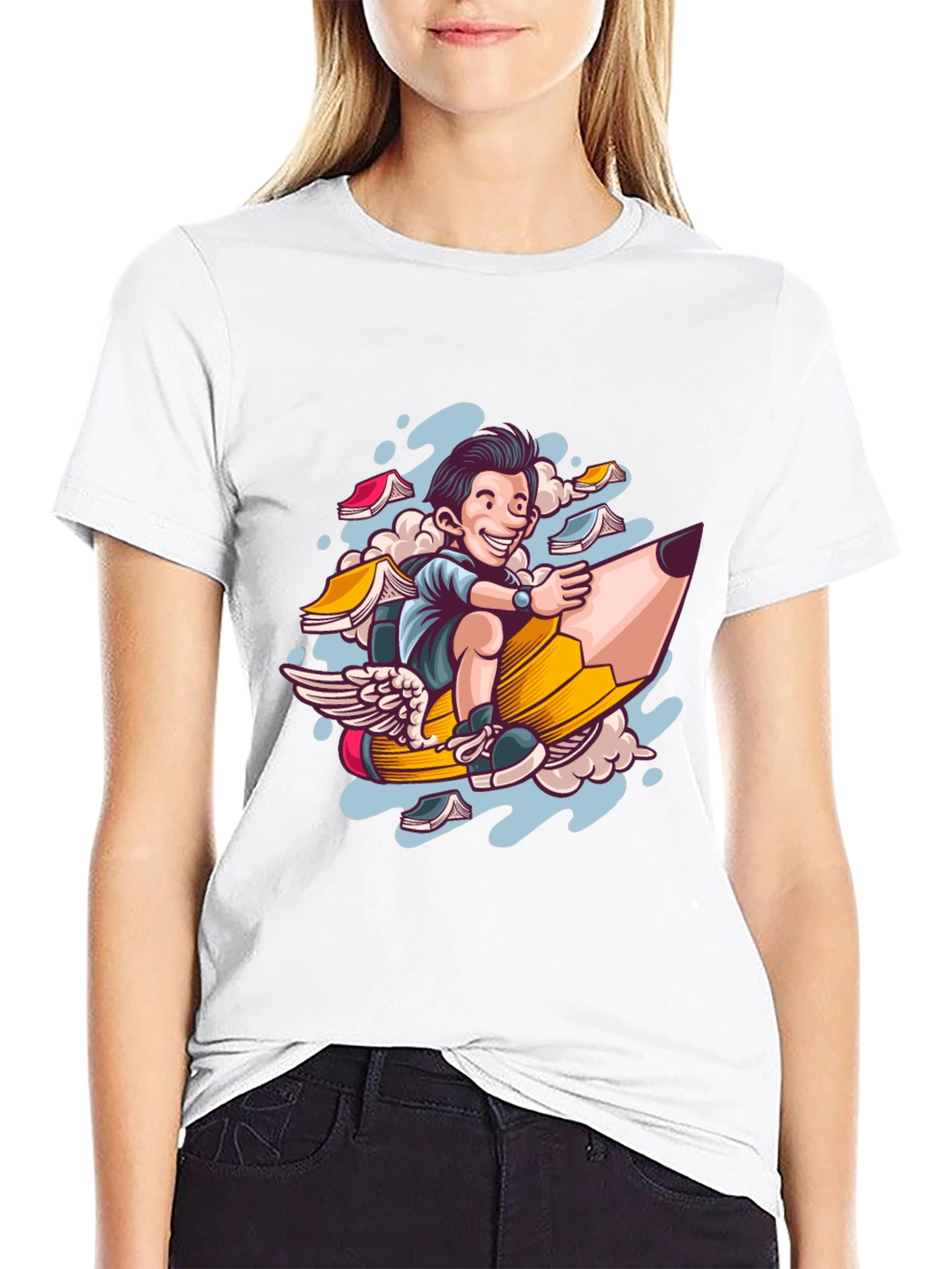 Pencil Ride T-Shirt - Fly High with Imagination!