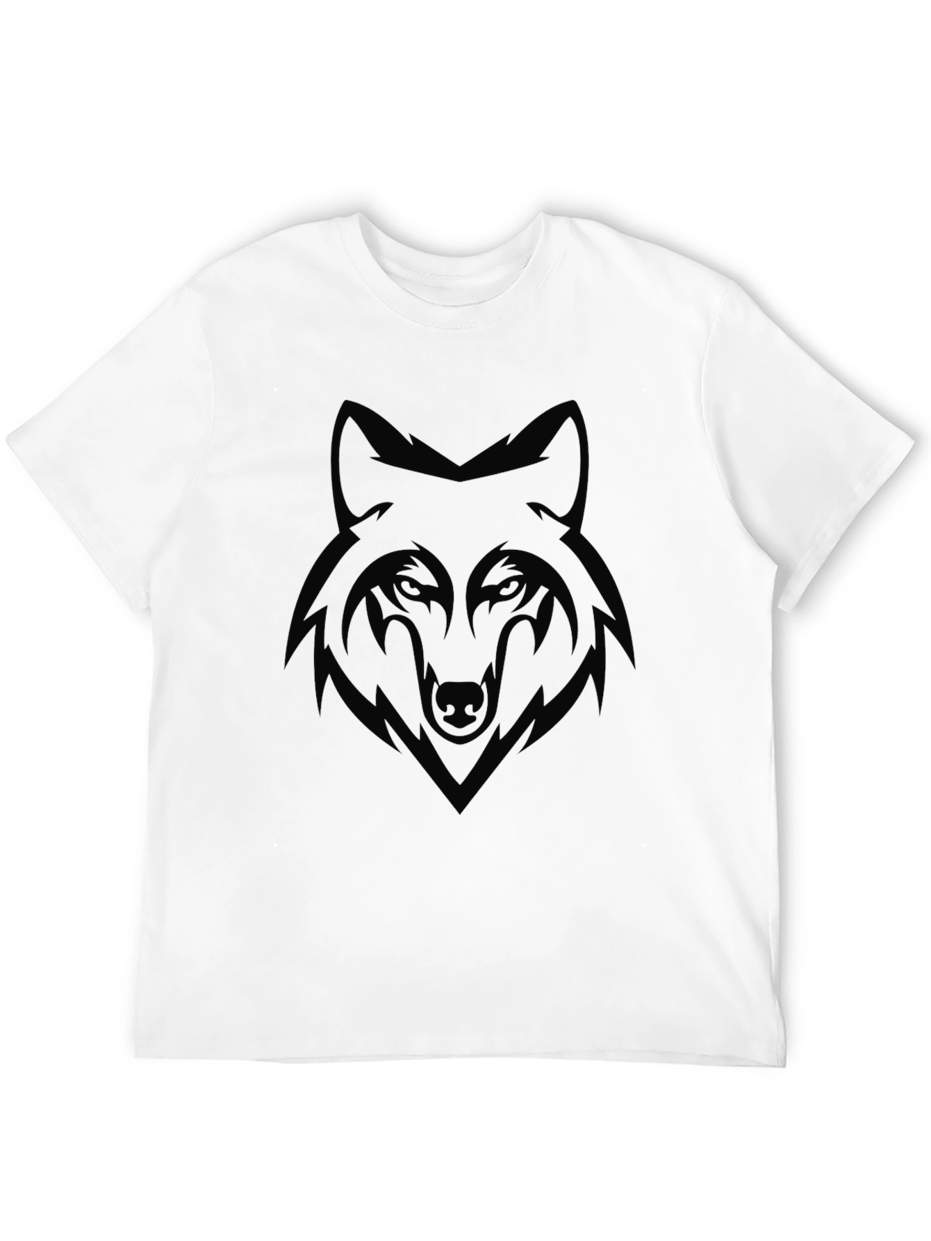 Black Wolf Graphic T-Shirt | Mens Crew Neck Tee