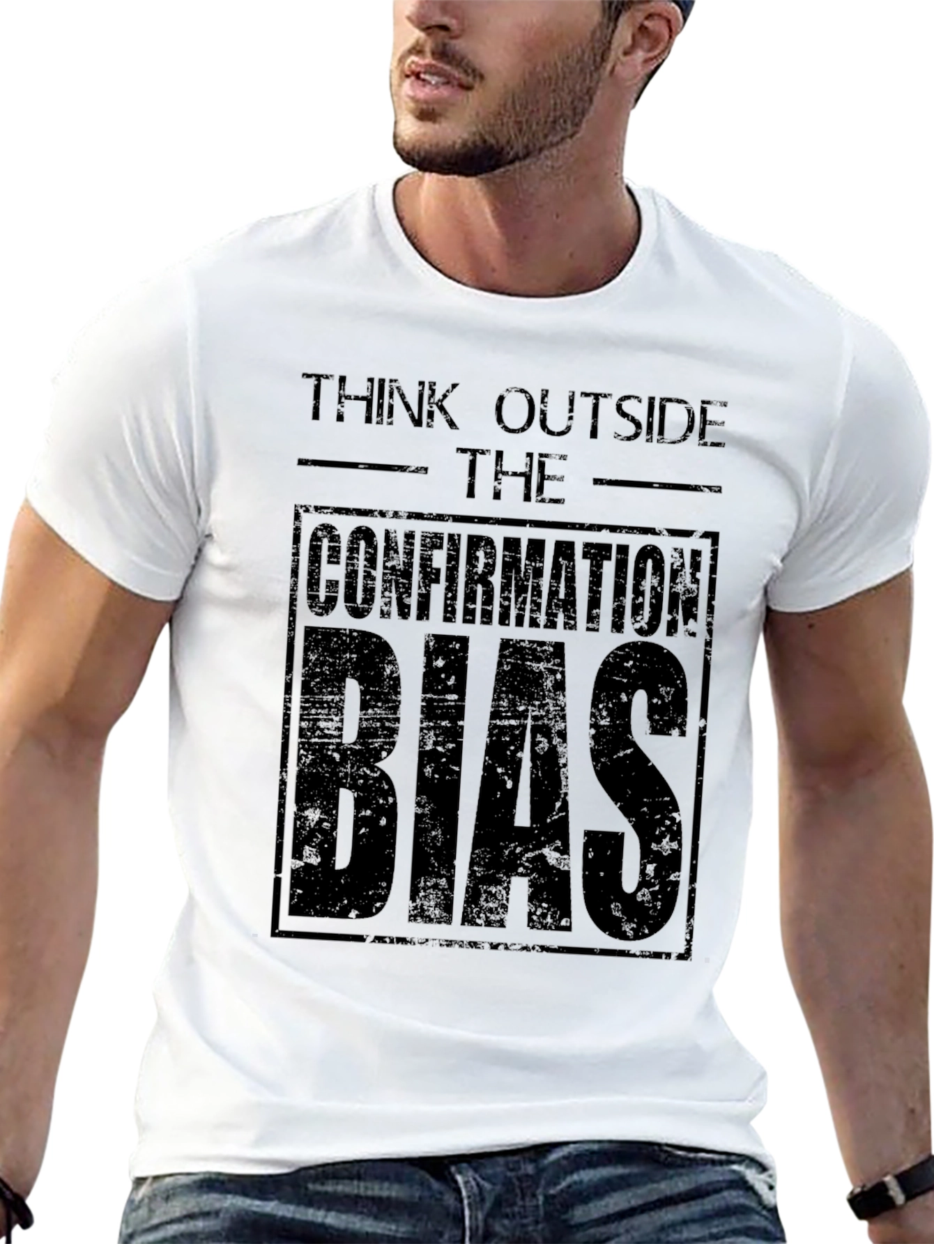 Think Outside The Confirmation Bias - Black T-Shirt