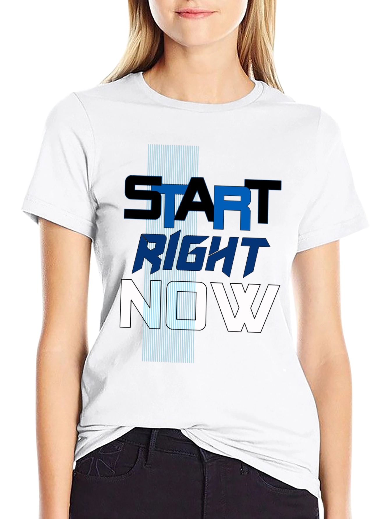 Start Right Now Mens Graphic Tee - Inspiring Design
